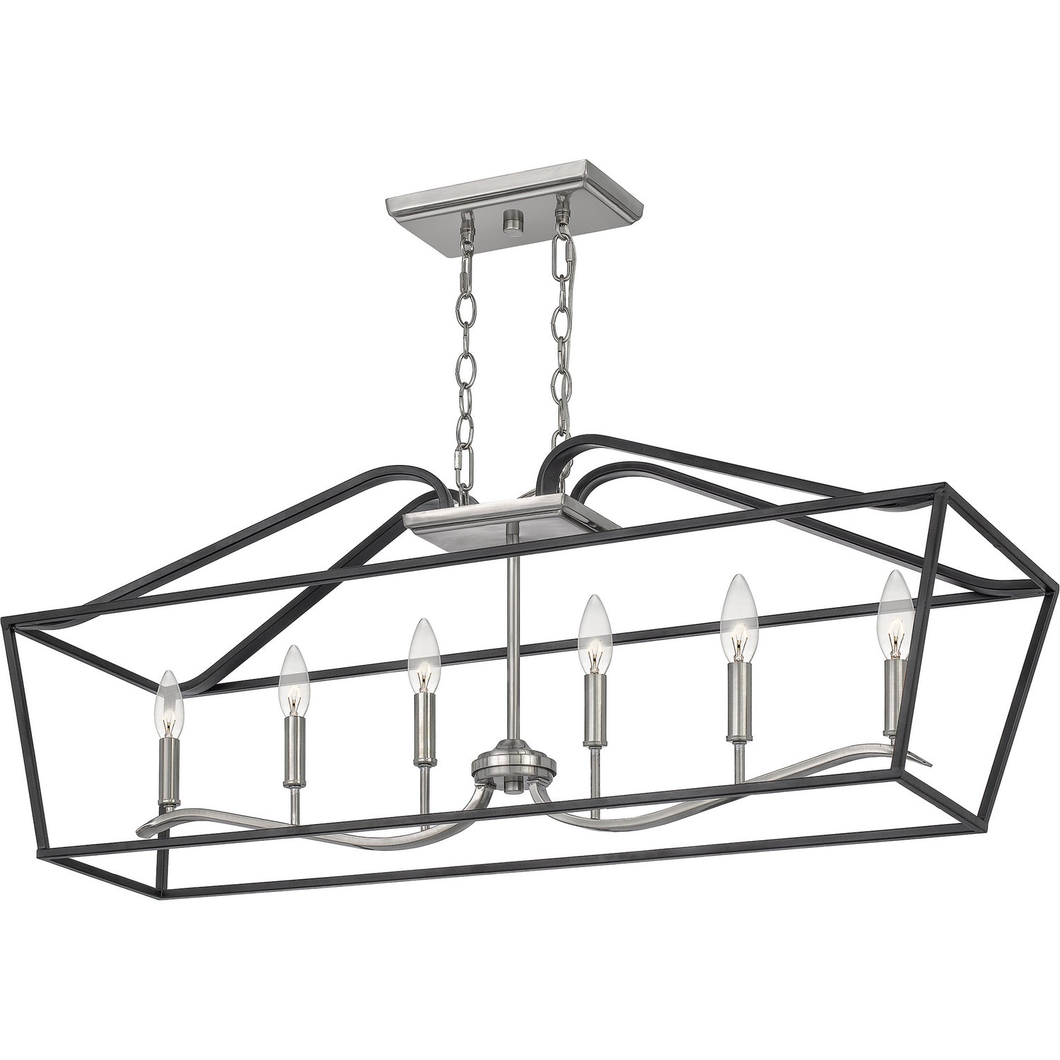 Quoizel - CTA642MBK - Six Light Island Chandelier - Catalina - Matte Black