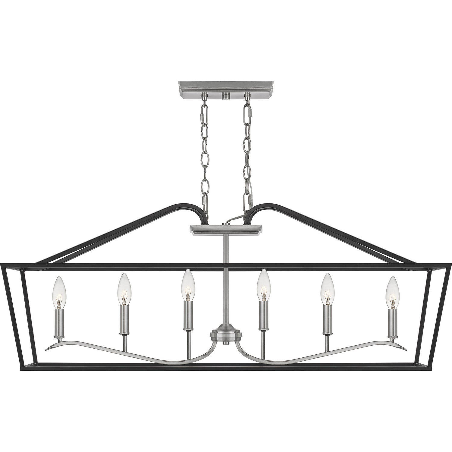 Quoizel - CTA642MBK - Six Light Island Chandelier - Catalina - Matte Black