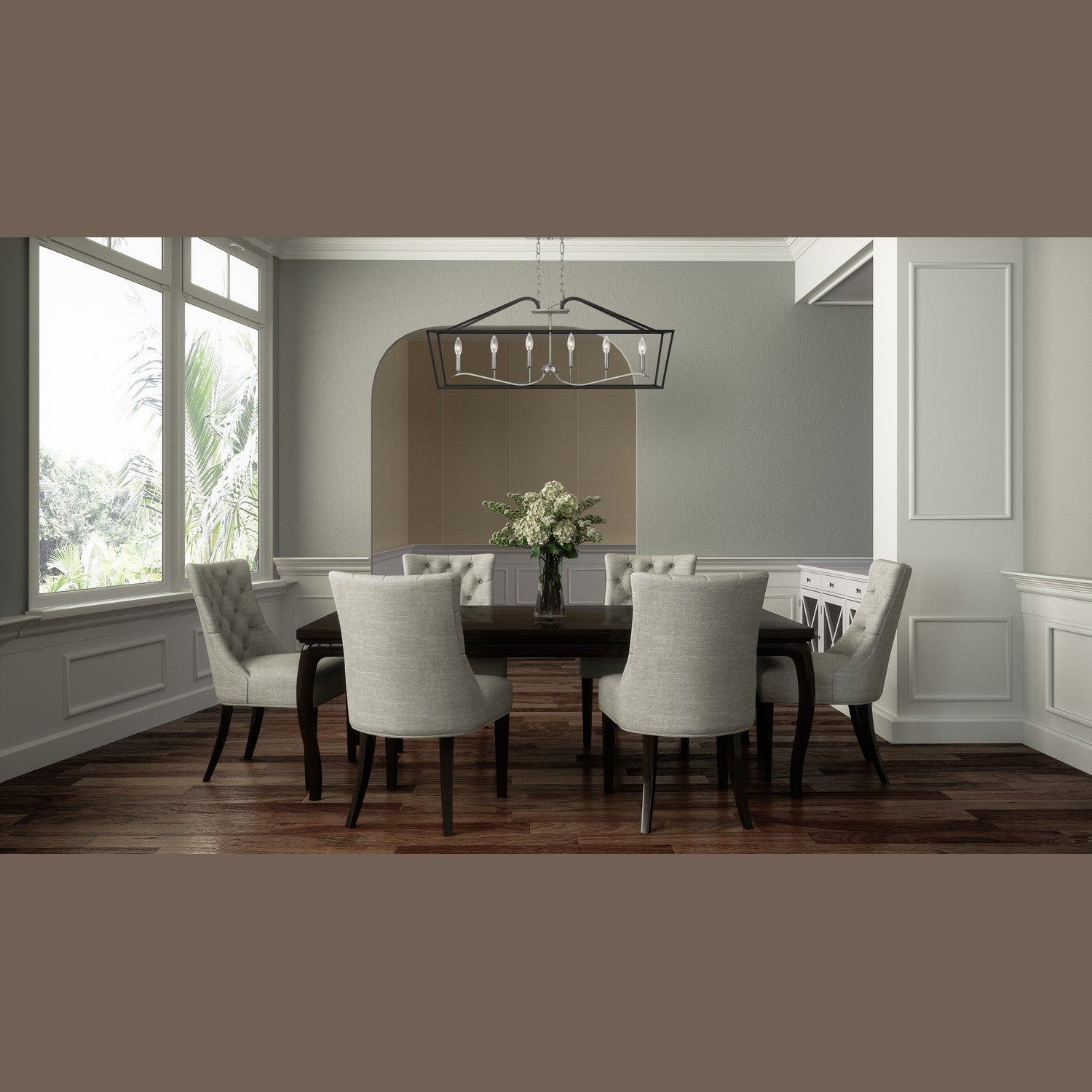 Quoizel - CTA642MBK - Six Light Island Chandelier - Catalina - Matte Black