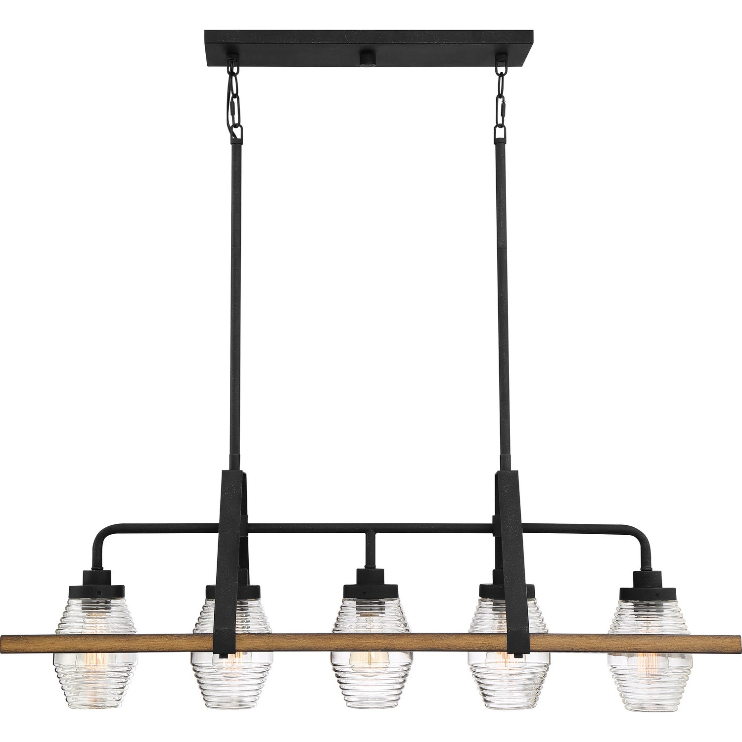 Quoizel - GUI540GK - Five Light Island Chandelier - Guilford - Grey Ash