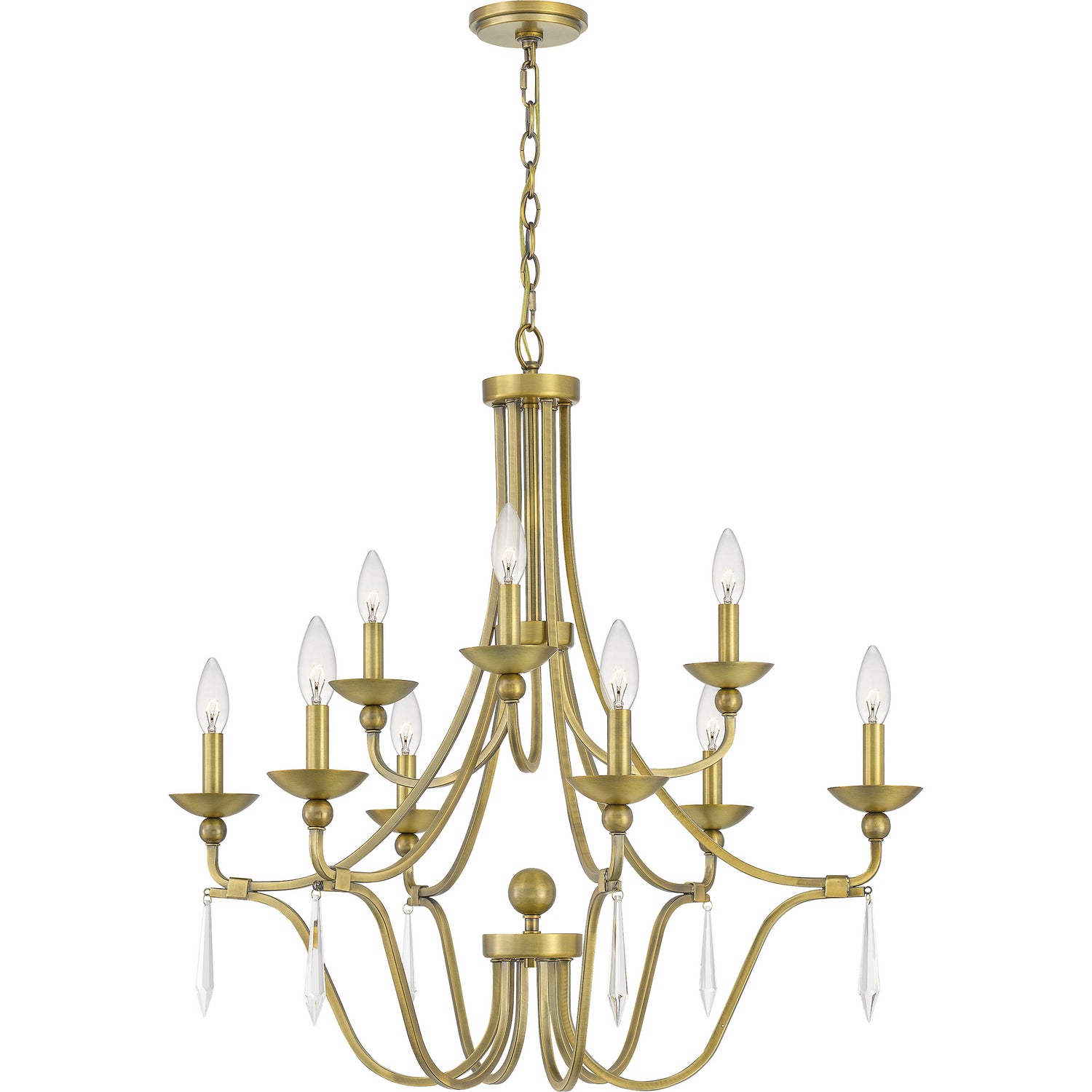 Quoizel - JOU5032AB - Nine Light Chandelier - Joules - Aged Brass