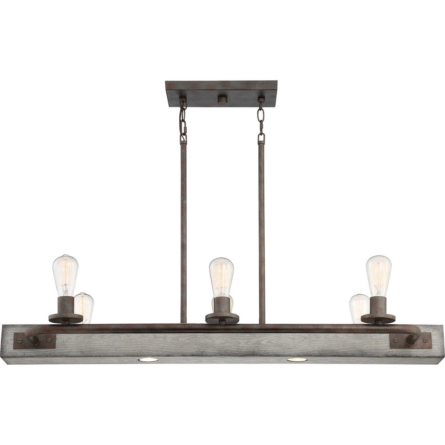 Quoizel - MVL642IN - Six Light Linear Chandelier - Melville - Iron Gate