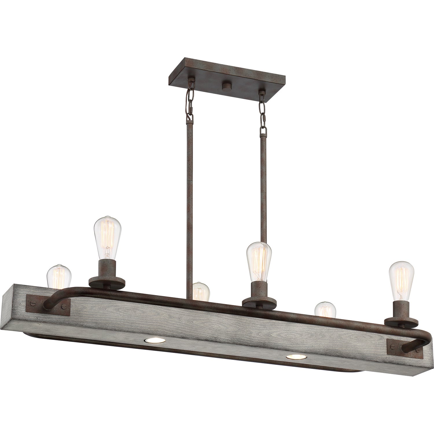 Quoizel - MVL642IN - Six Light Linear Chandelier - Melville - Iron Gate