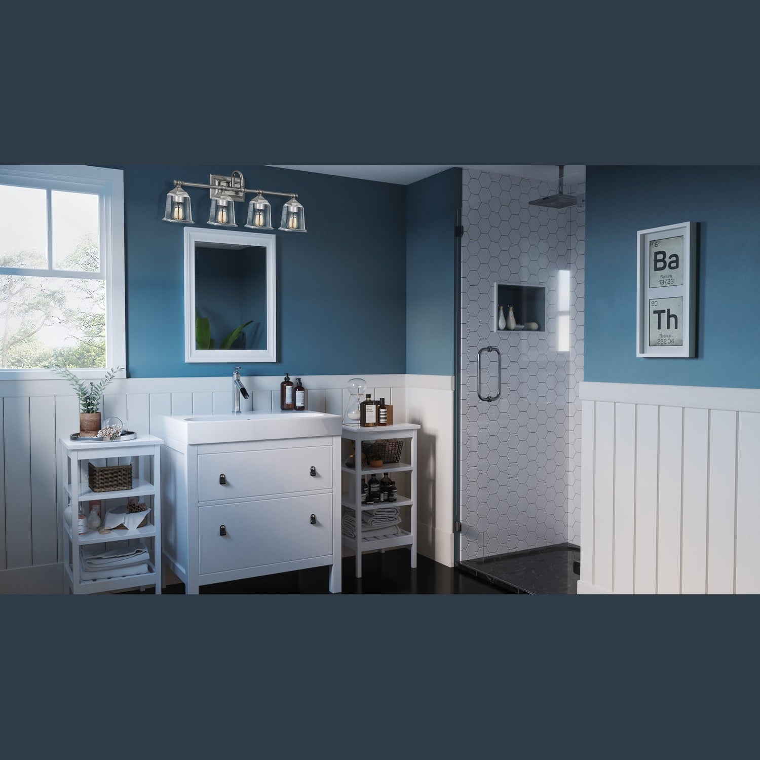 Quoizel - NLC8604BN - Four Light Bath - Nicholas - Brushed Nickel