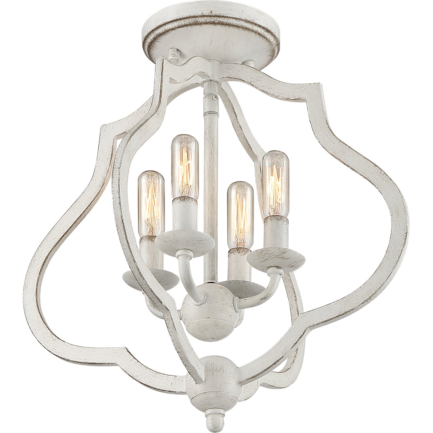 Quoizel - OKF1715AWH - Four Light Semi-Flush Mount - O'Keefe - Antique White
