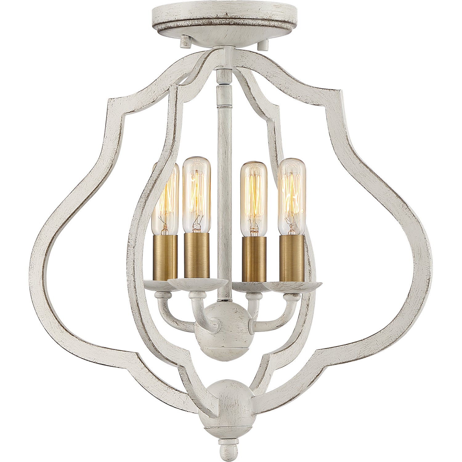 Quoizel - OKF1715AWH - Four Light Semi-Flush Mount - O'Keefe - Antique White