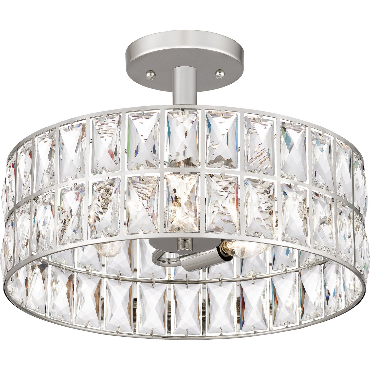 Quoizel - QF4046PK - Three Light Semi Flush Mount - Coffman - Polished Nickel