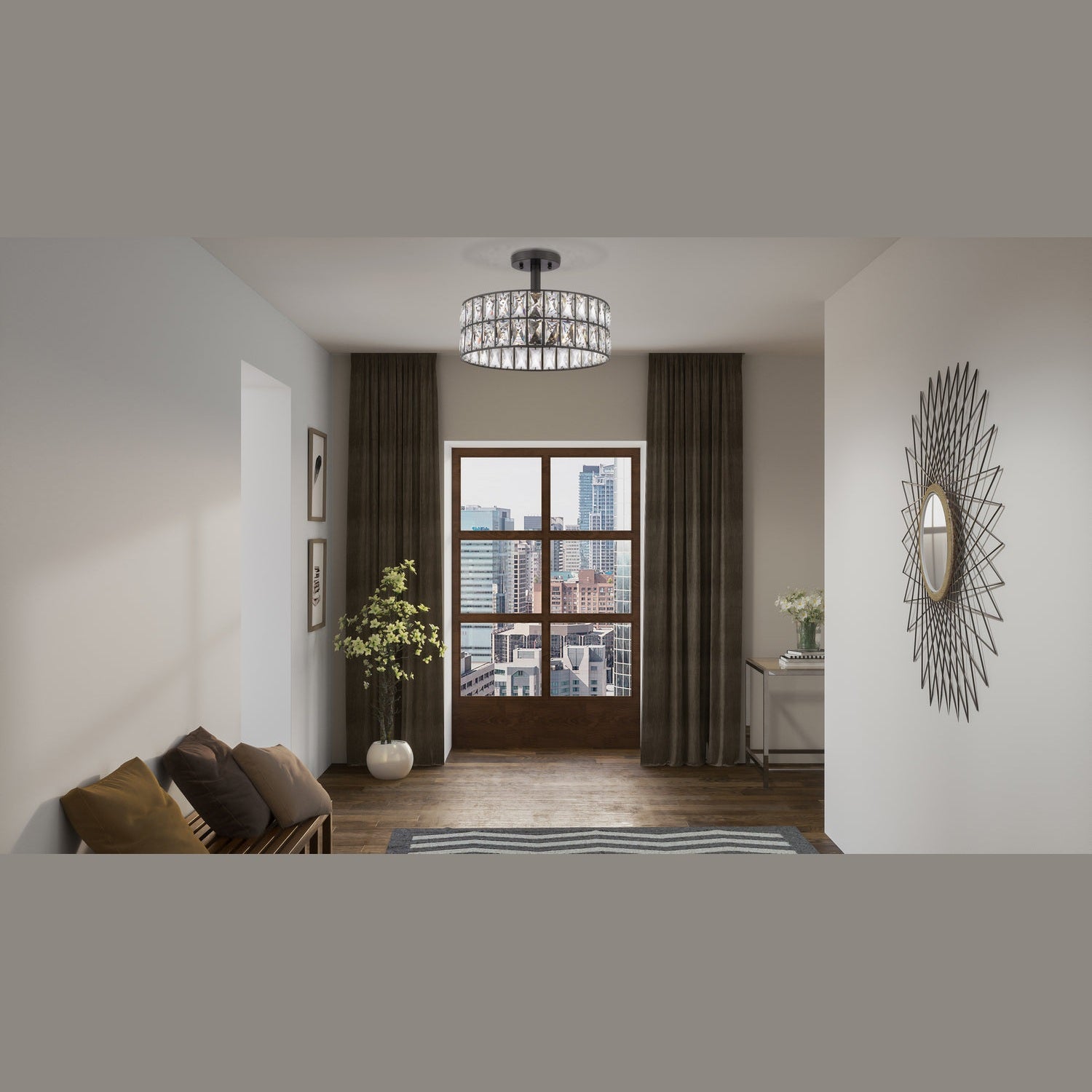 Quoizel - QF4046WT - Three Light Semi Flush Mount - Coffman - Western Bronze