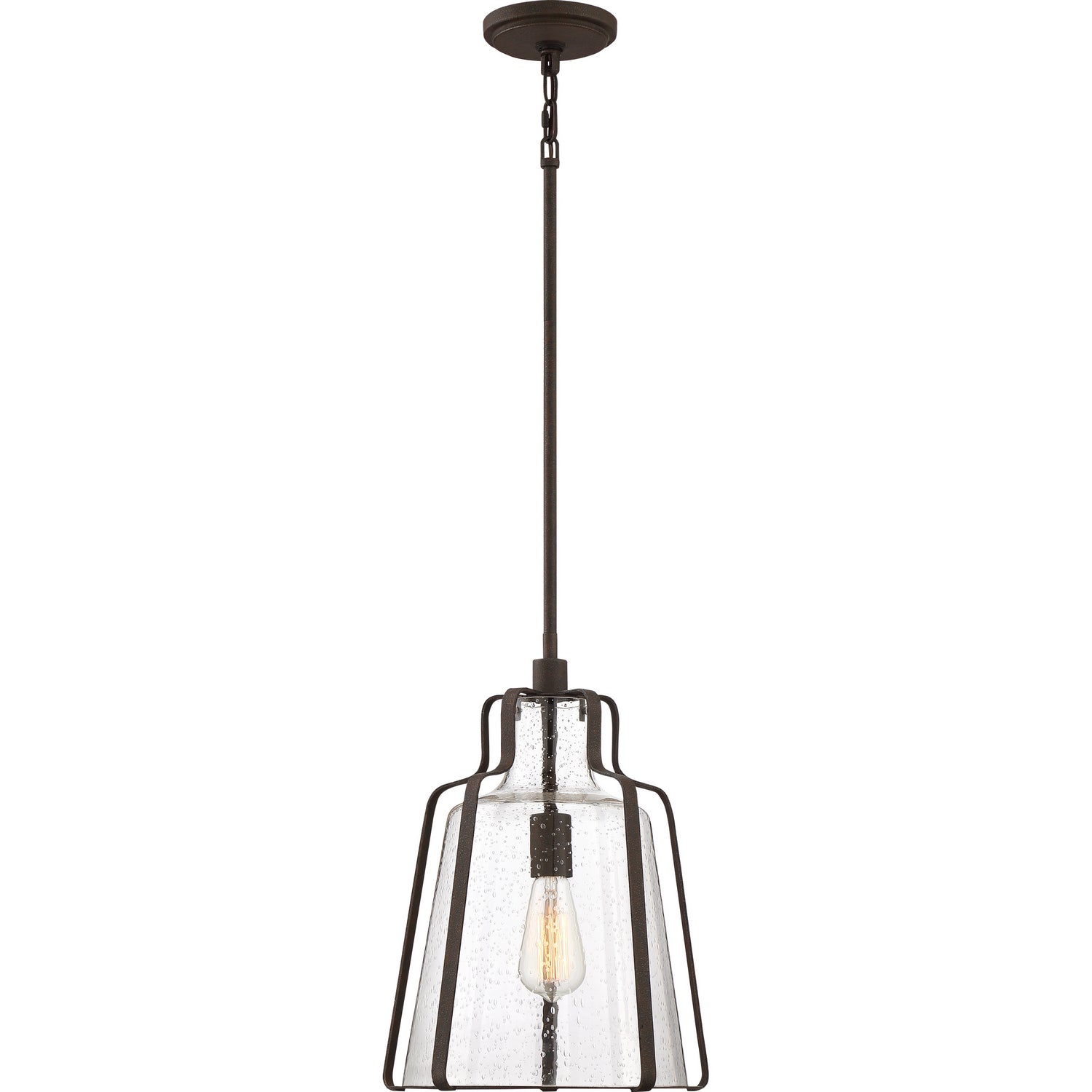 Quoizel - QF5228RK - One Light Pendant - Haverford - Rustic Black