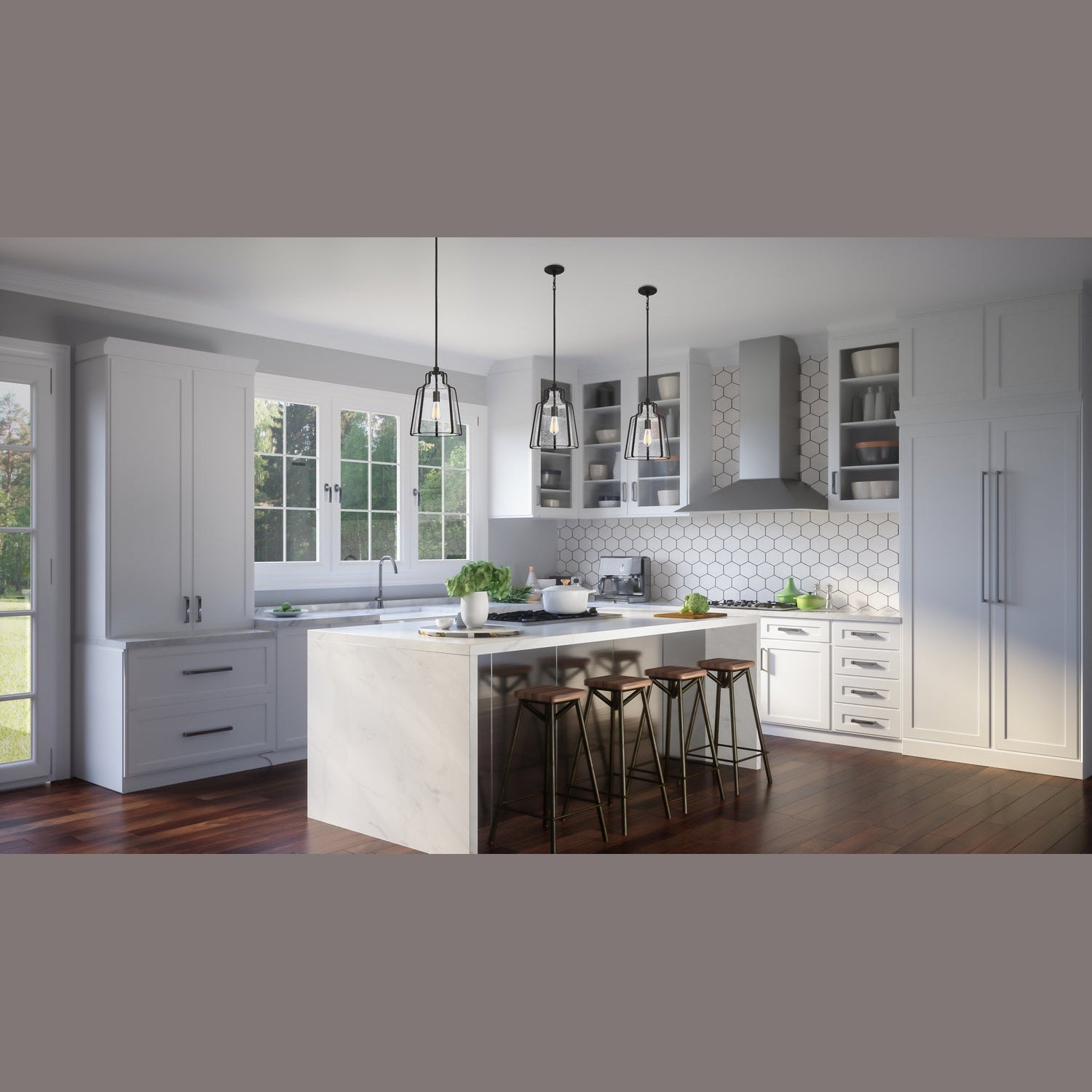 Quoizel - QF5228RK - One Light Pendant - Haverford - Rustic Black