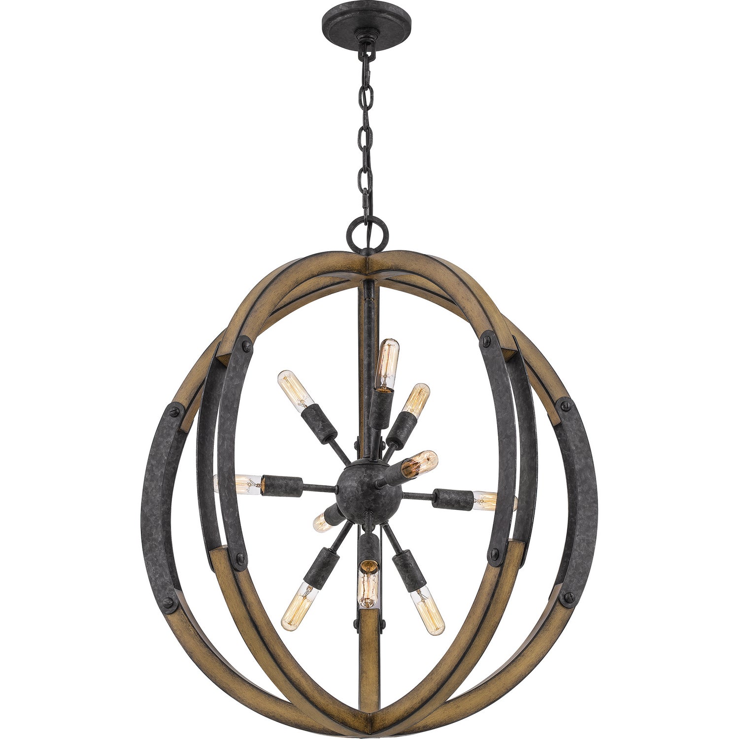 Quoizel - QOP5181OK - Ten Light Pendant - Babaton - Old Black Finish