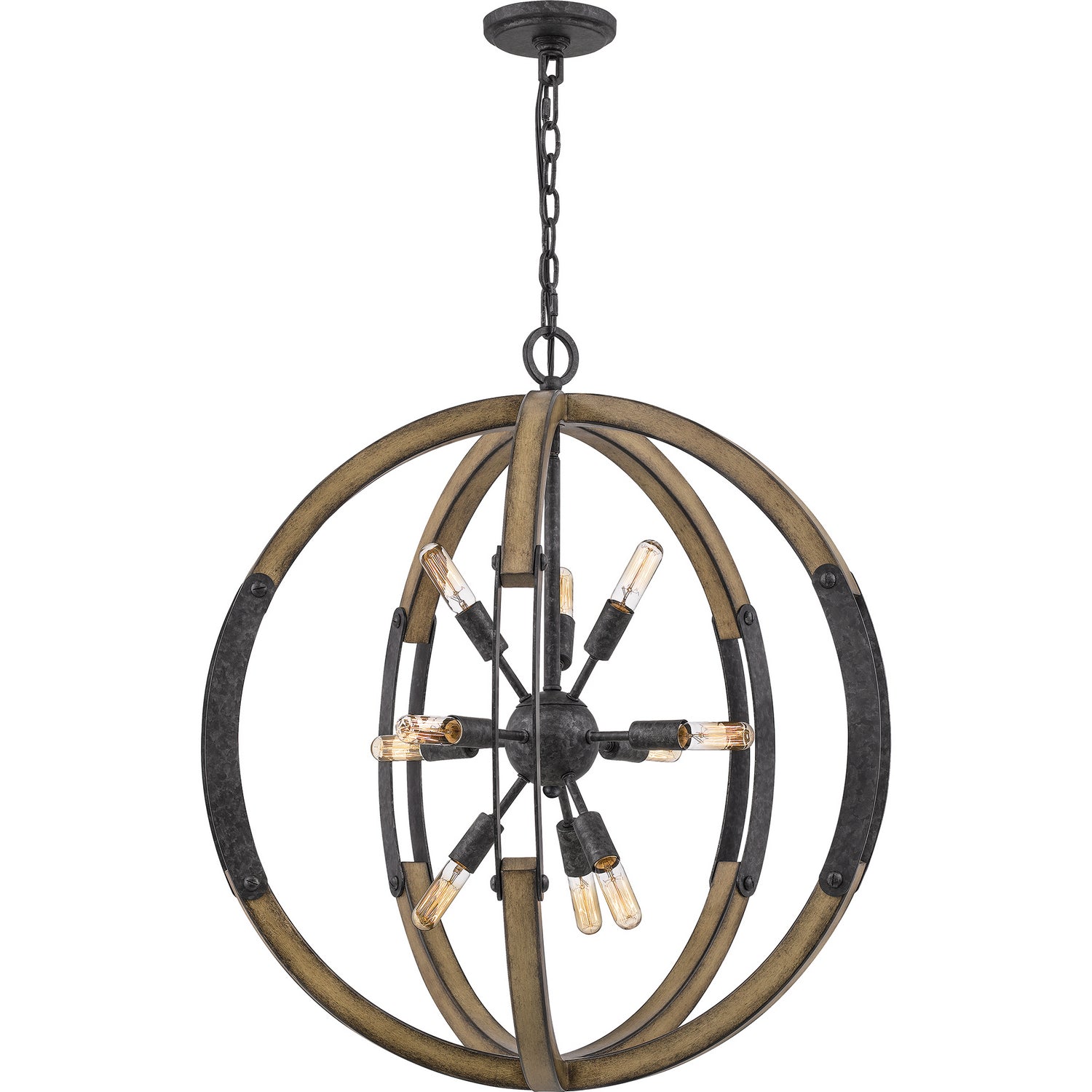 Quoizel - QOP5181OK - Ten Light Pendant - Babaton - Old Black Finish
