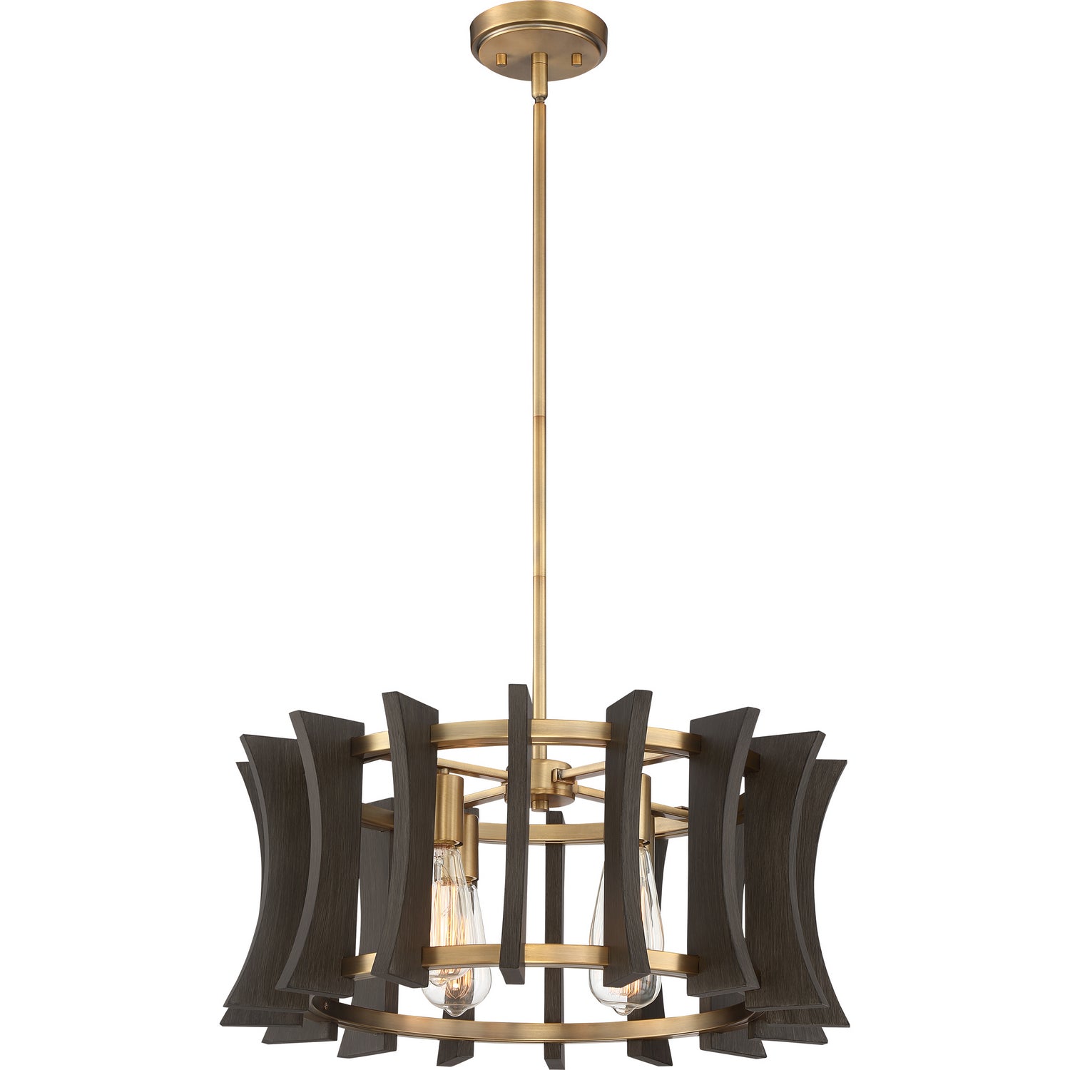 Quoizel - QOP5196AB - Four Light Pendant - Cordelia - Aged Brass