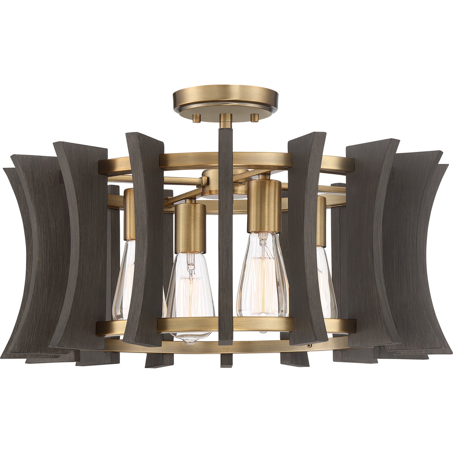 Quoizel - QOP5196AB - Four Light Pendant - Cordelia - Aged Brass