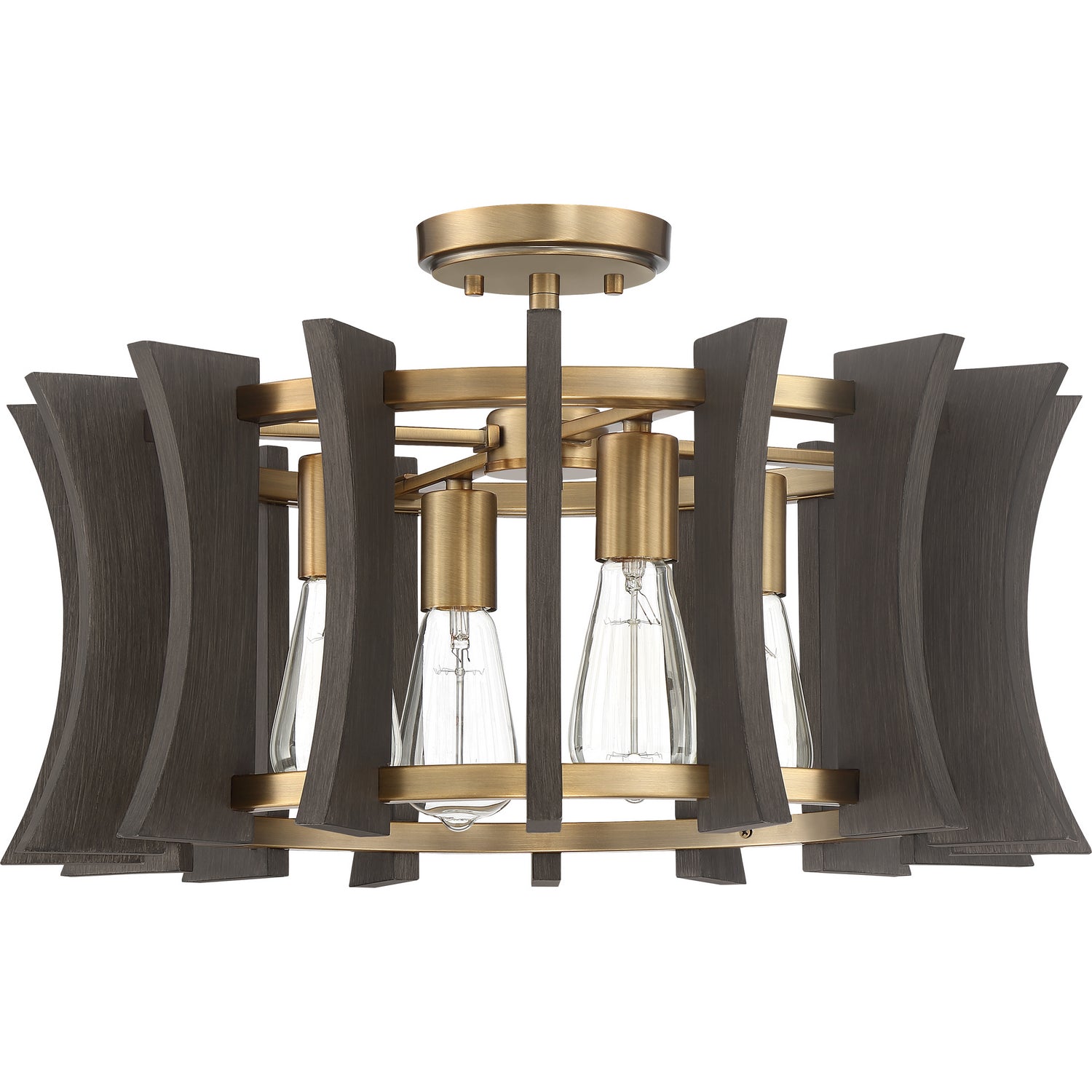 Quoizel - QOP5196AB - Four Light Pendant - Cordelia - Aged Brass