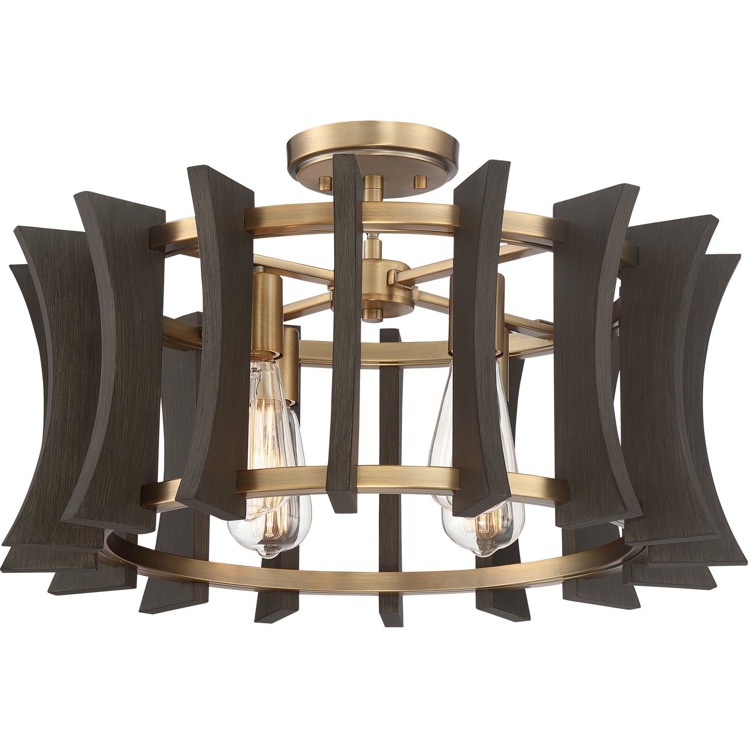 Quoizel - QOP5196AB - Four Light Pendant - Cordelia - Aged Brass