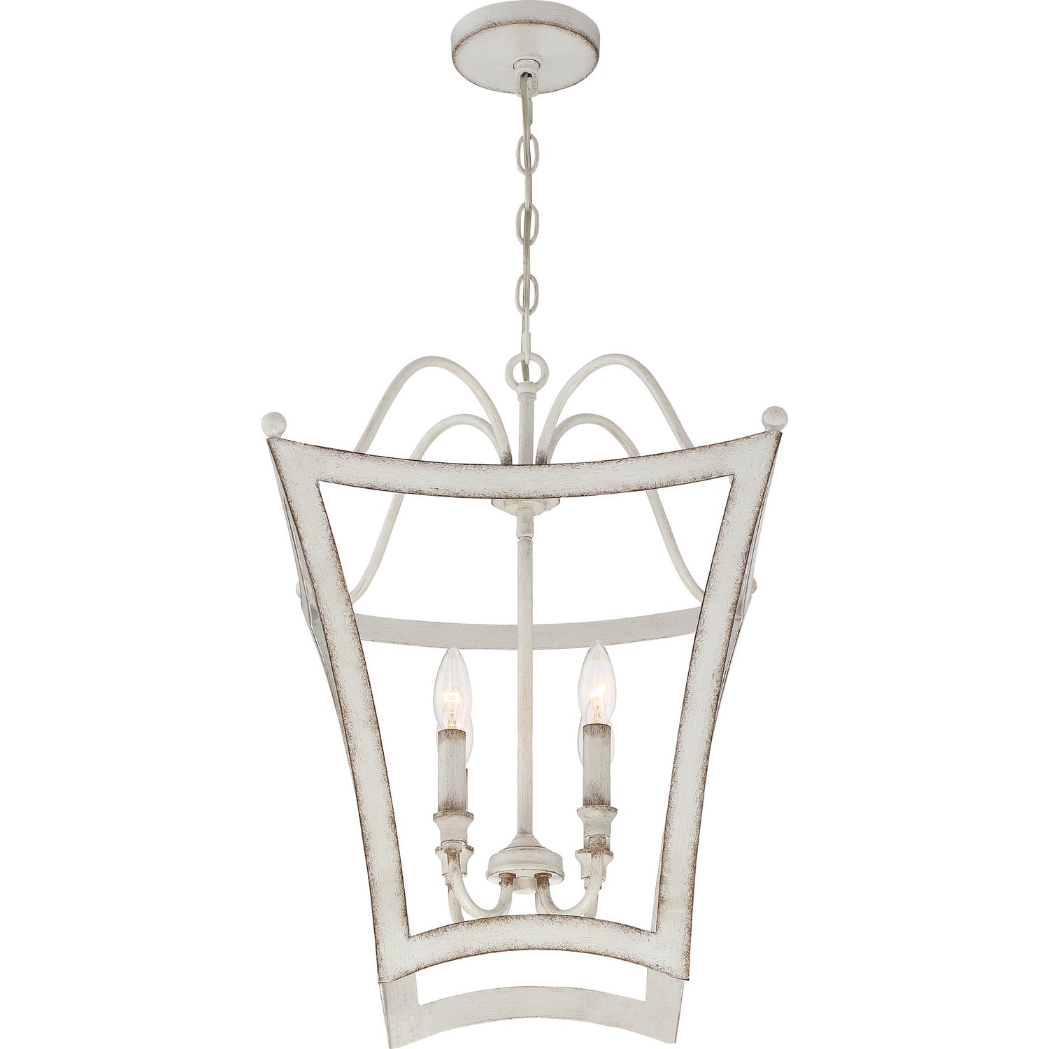 Quoizel - SUM5216AWH - Four Light Pendant - Summerford - Antique White