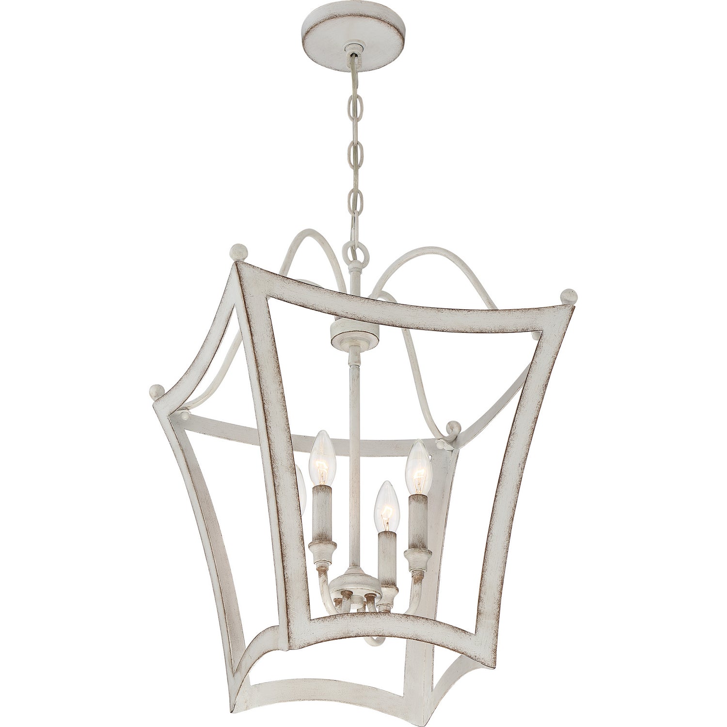 Quoizel - SUM5216AWH - Four Light Pendant - Summerford - Antique White