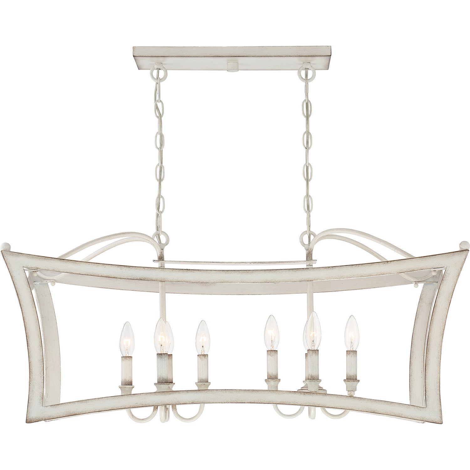 Quoizel - SUM836AWH - Eight Light Island Chandelier - Summerford - Antique White