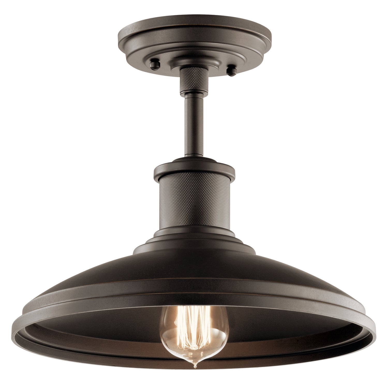 Kichler - 49982OZ - One Light Outdoor Pendant/Semi Flush - Allenbury - Olde Bronze
