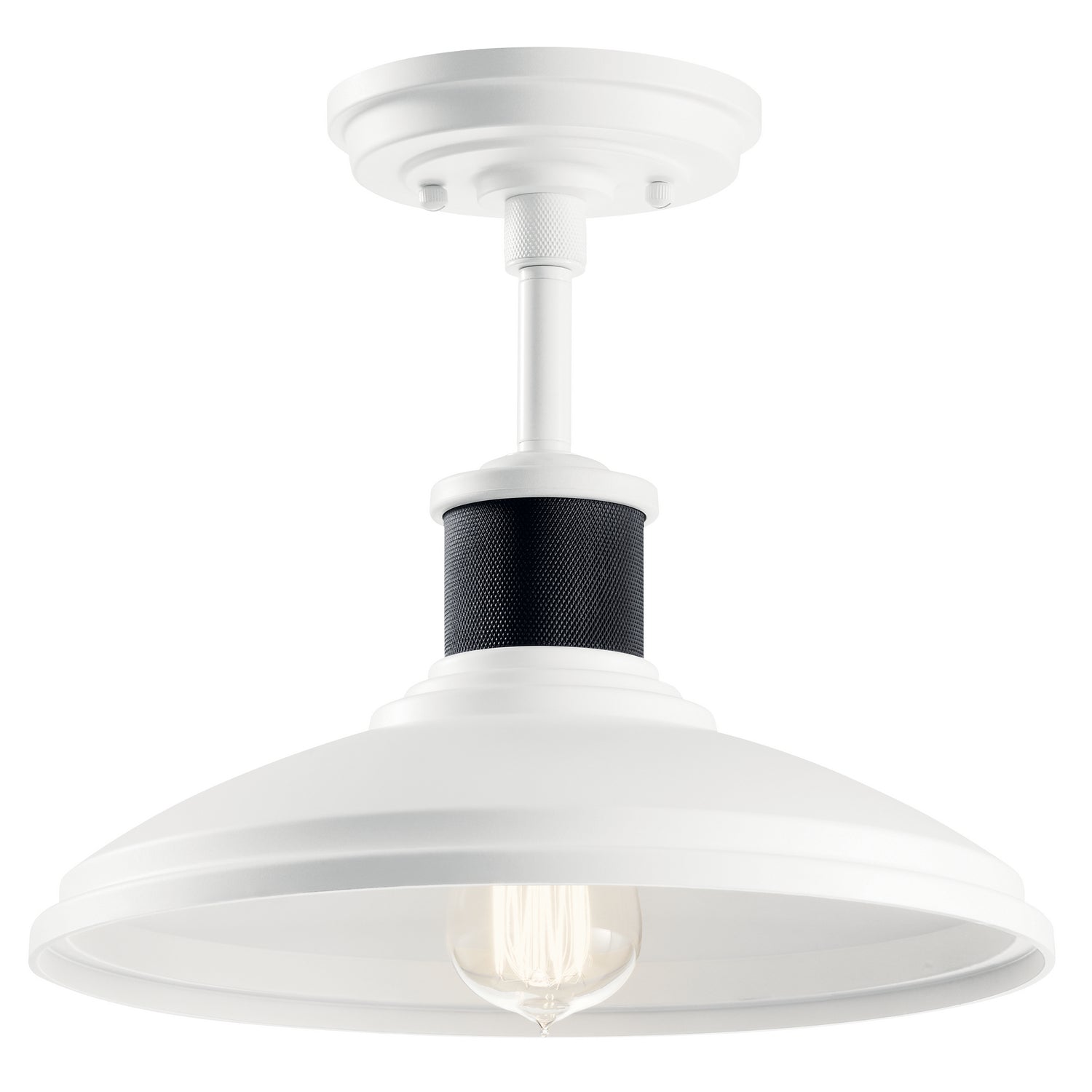 Kichler - 49982WH - One Light Outdoor Pendant/Semi Flush - Allenbury - White