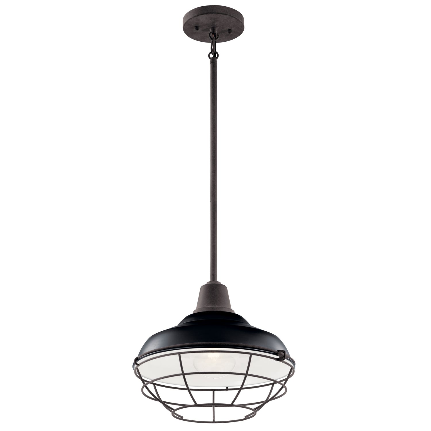 Kichler - 49992BK - One Light Outdoor Pendant/Semi Flush - Pier - Black