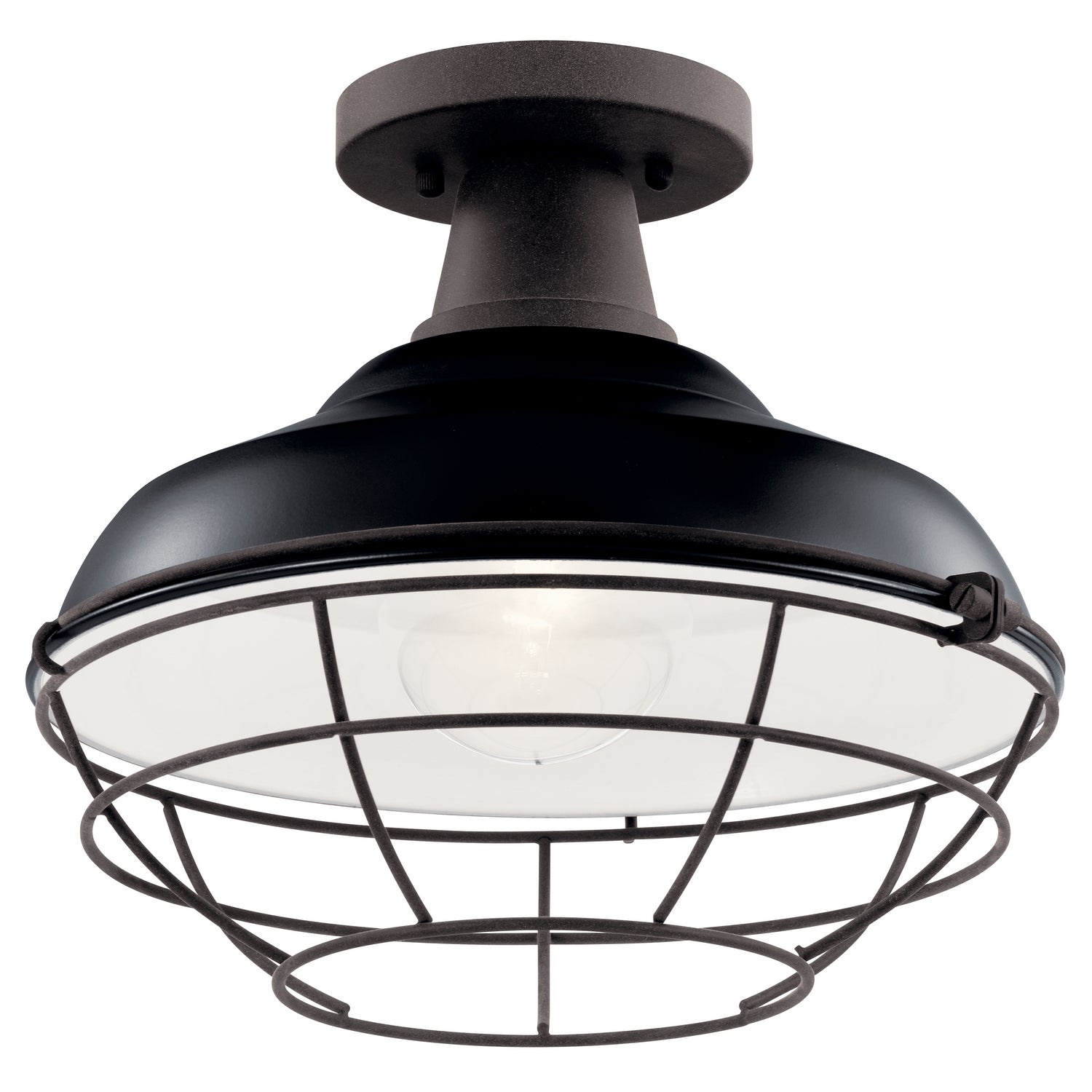 Kichler - 49992BK - One Light Outdoor Pendant/Semi Flush - Pier - Black