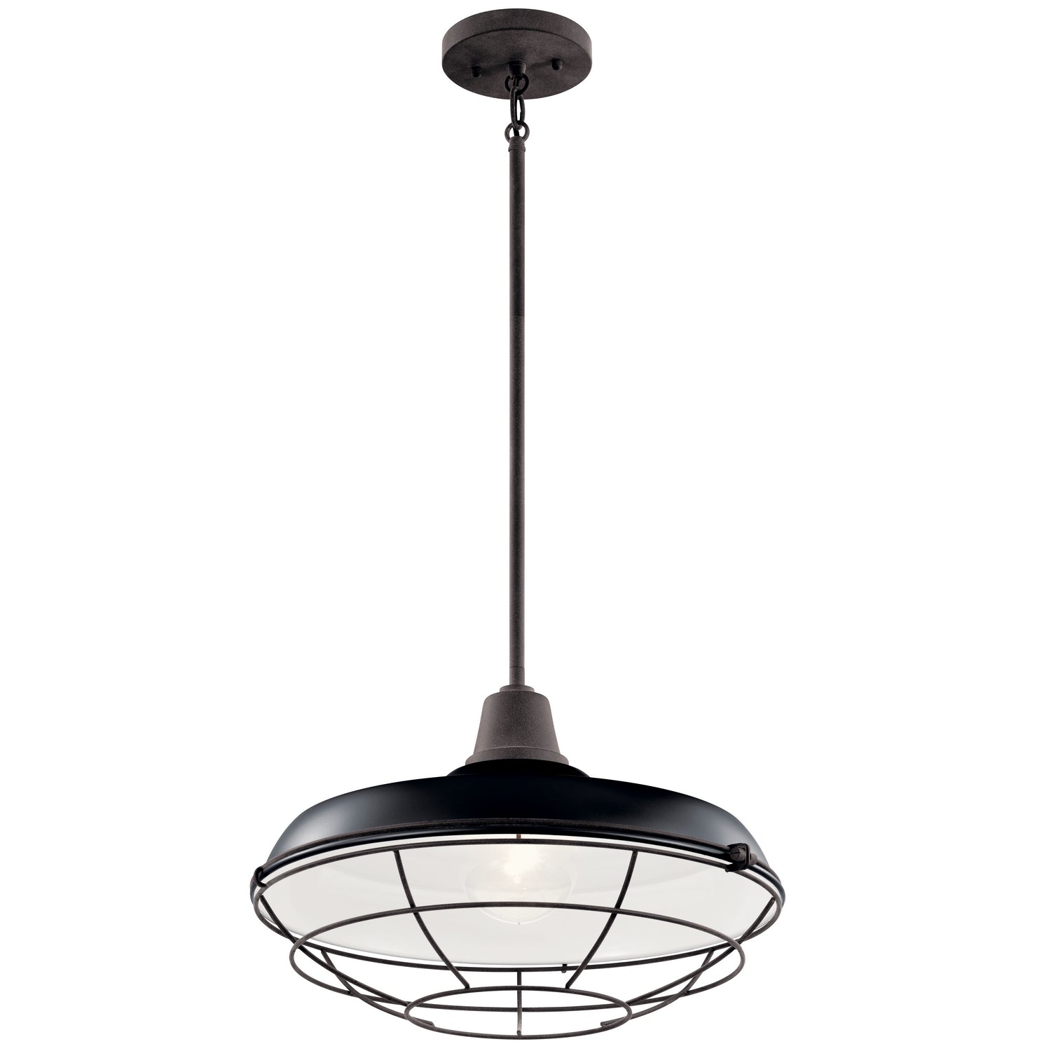 Kichler - 49993BK - One Light Outdoor Pendant/Semi Flush - Pier - Black