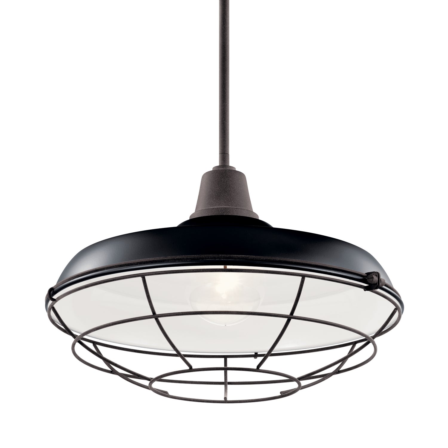 Kichler - 49993BK - One Light Outdoor Pendant/Semi Flush - Pier - Black