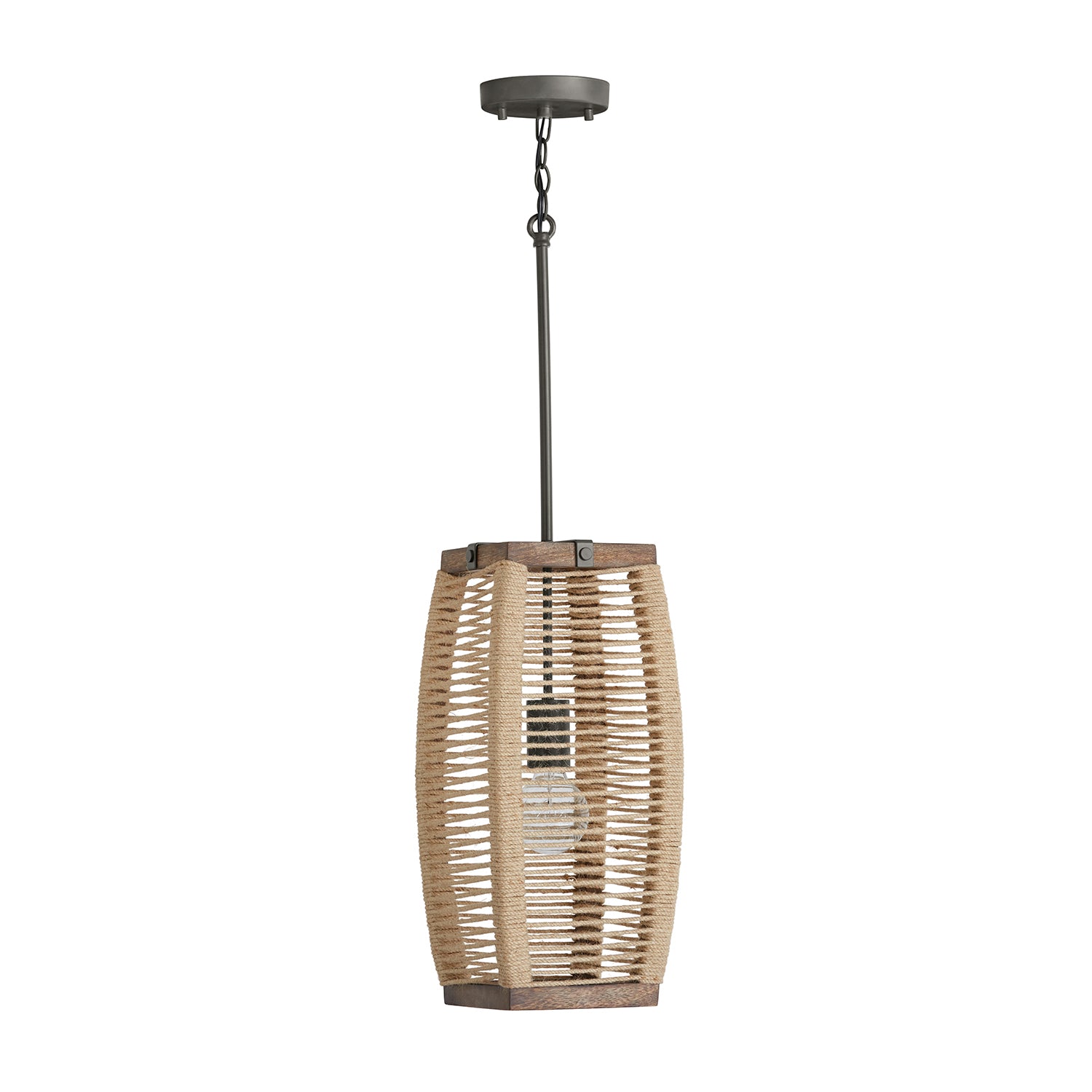 Capital Lighting - 340311YG - One Light Pendant - Jacob - Grey Wash and Grey Iron