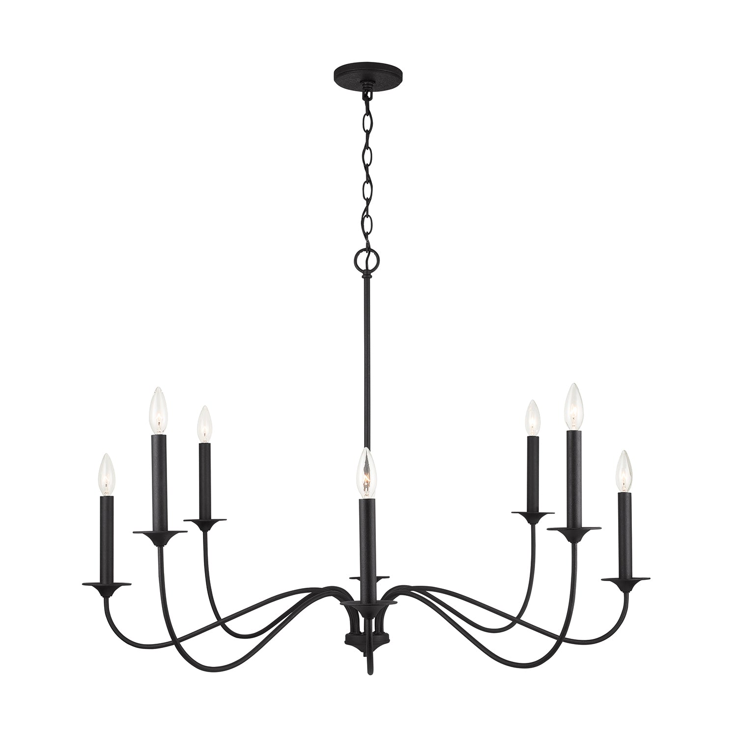 Capital Lighting - 437281BI - Eight Light Chandelier - Vincent - Black Iron