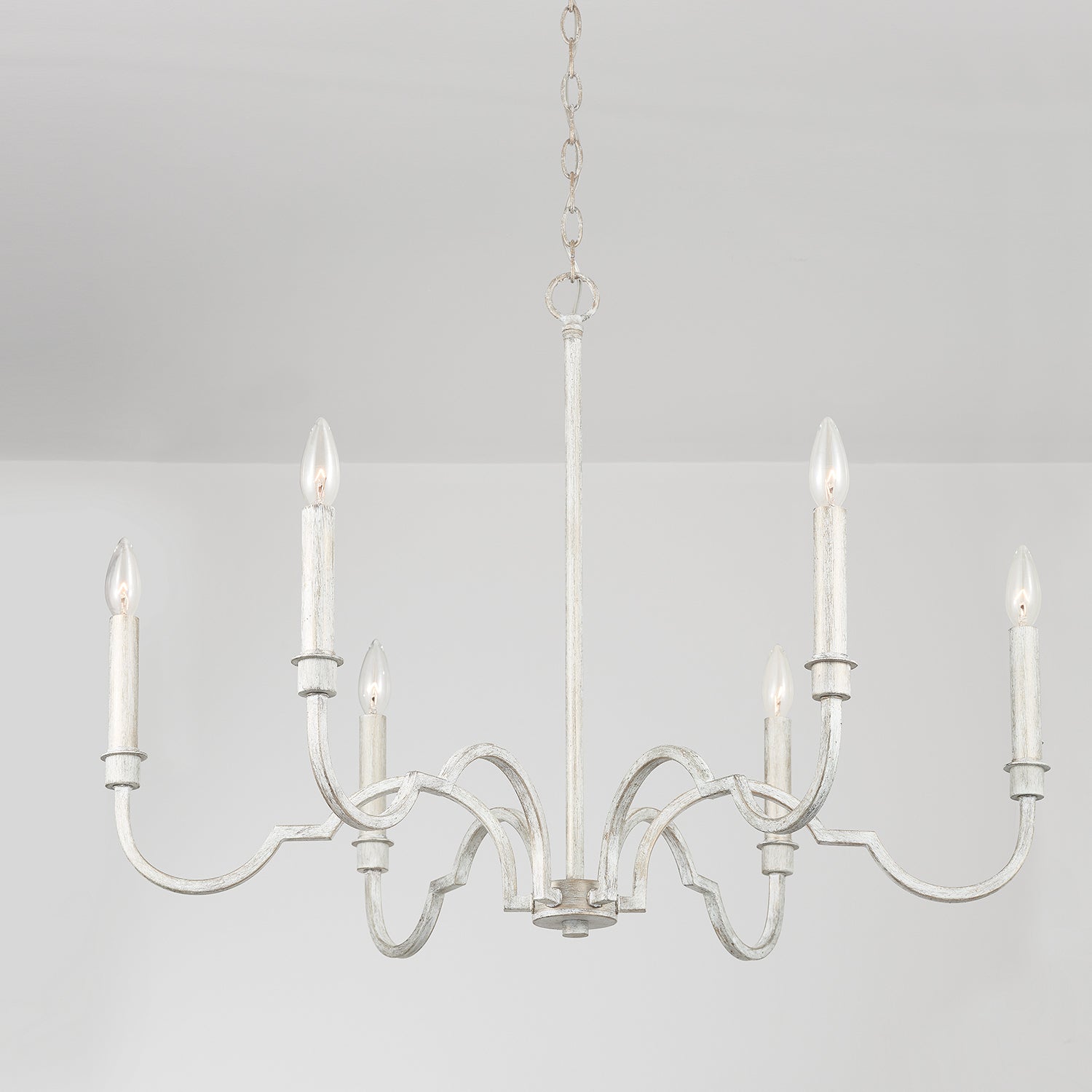Capital Lighting - 438561WW - Six Light Chandelier - Demi - Winter White