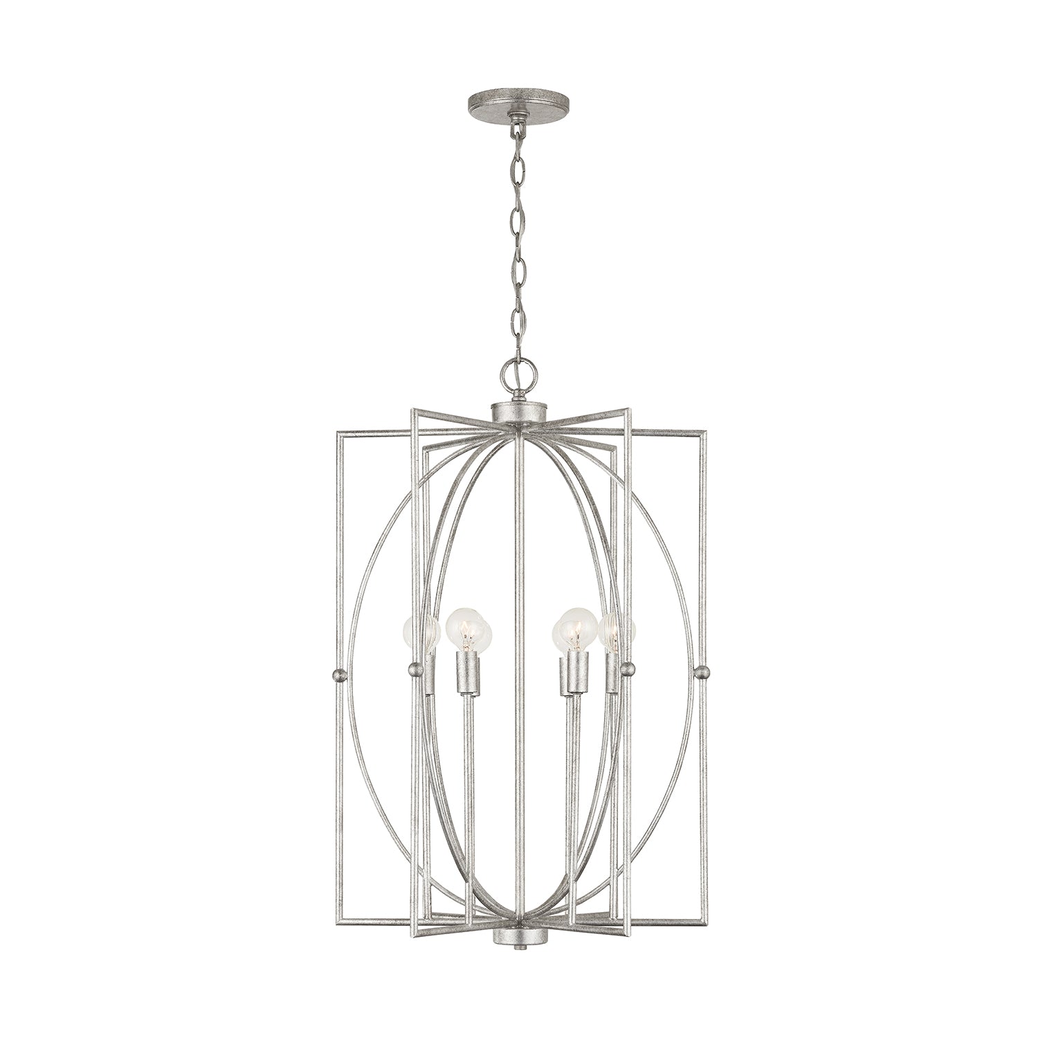 Capital Lighting - 537961AS - Six Light Foyer - Oran - Antique Silver