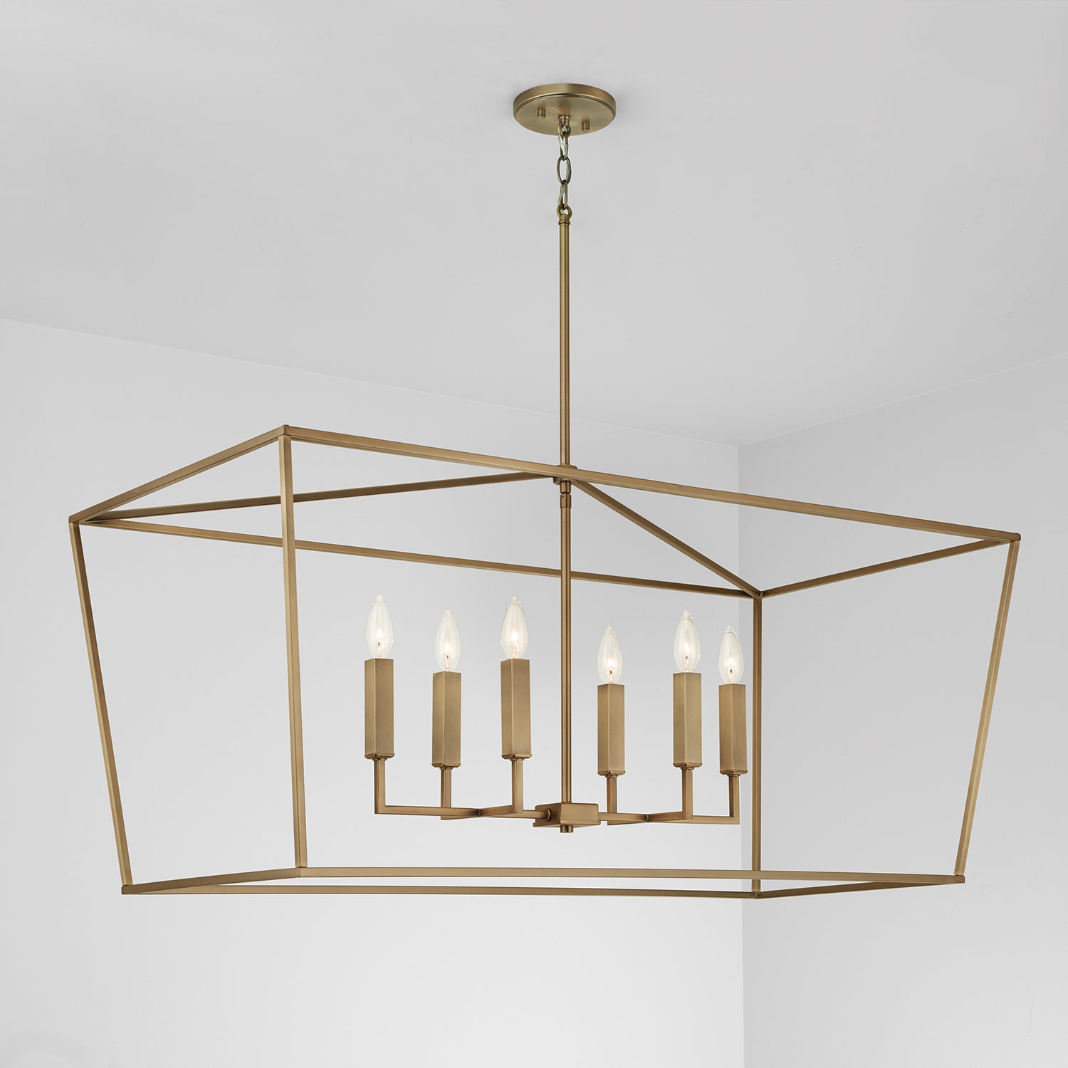 Capital Lighting - 837661AD - Six Light Island Pendant - Thea - Aged Brass