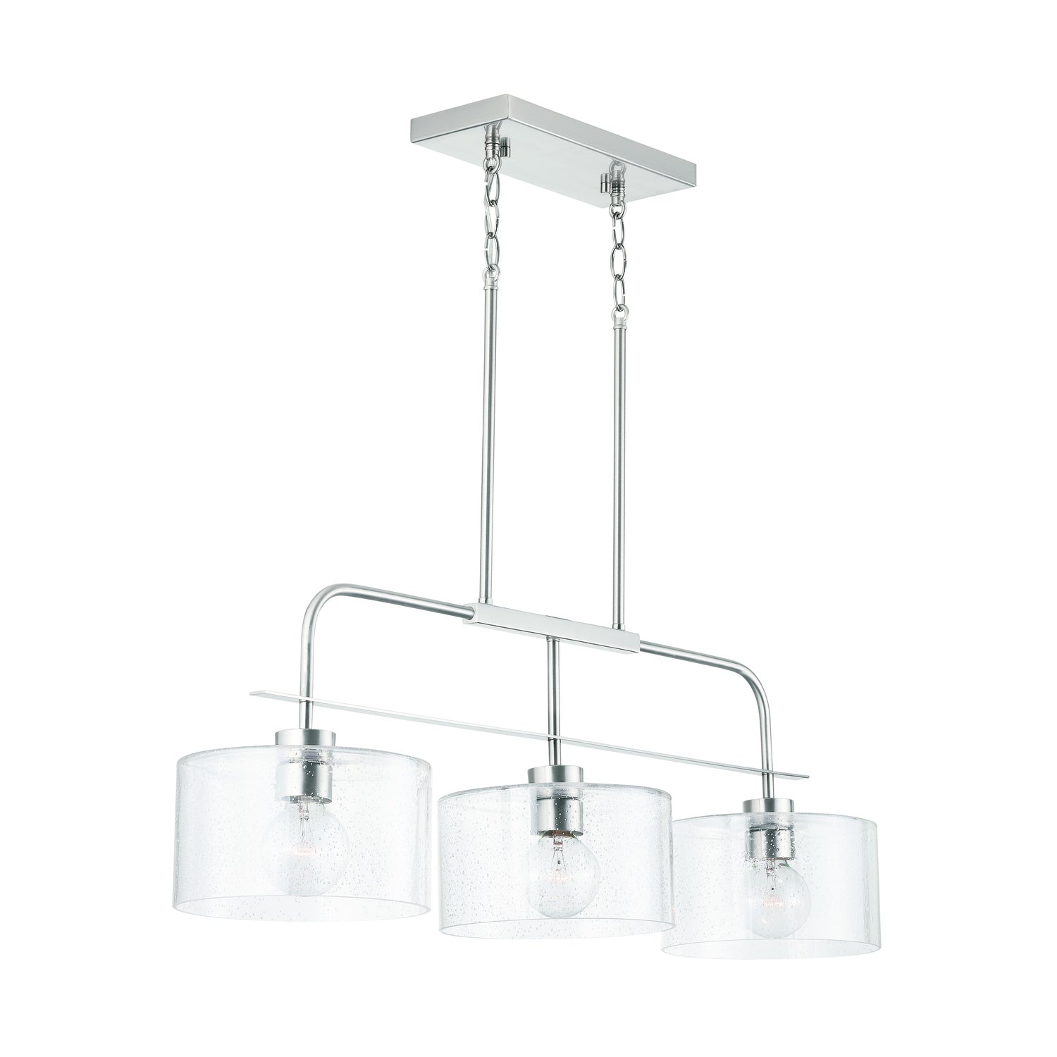 Capital Lighting - 838435BN - Three Light Island Pendant - Jake - Brushed Nickel