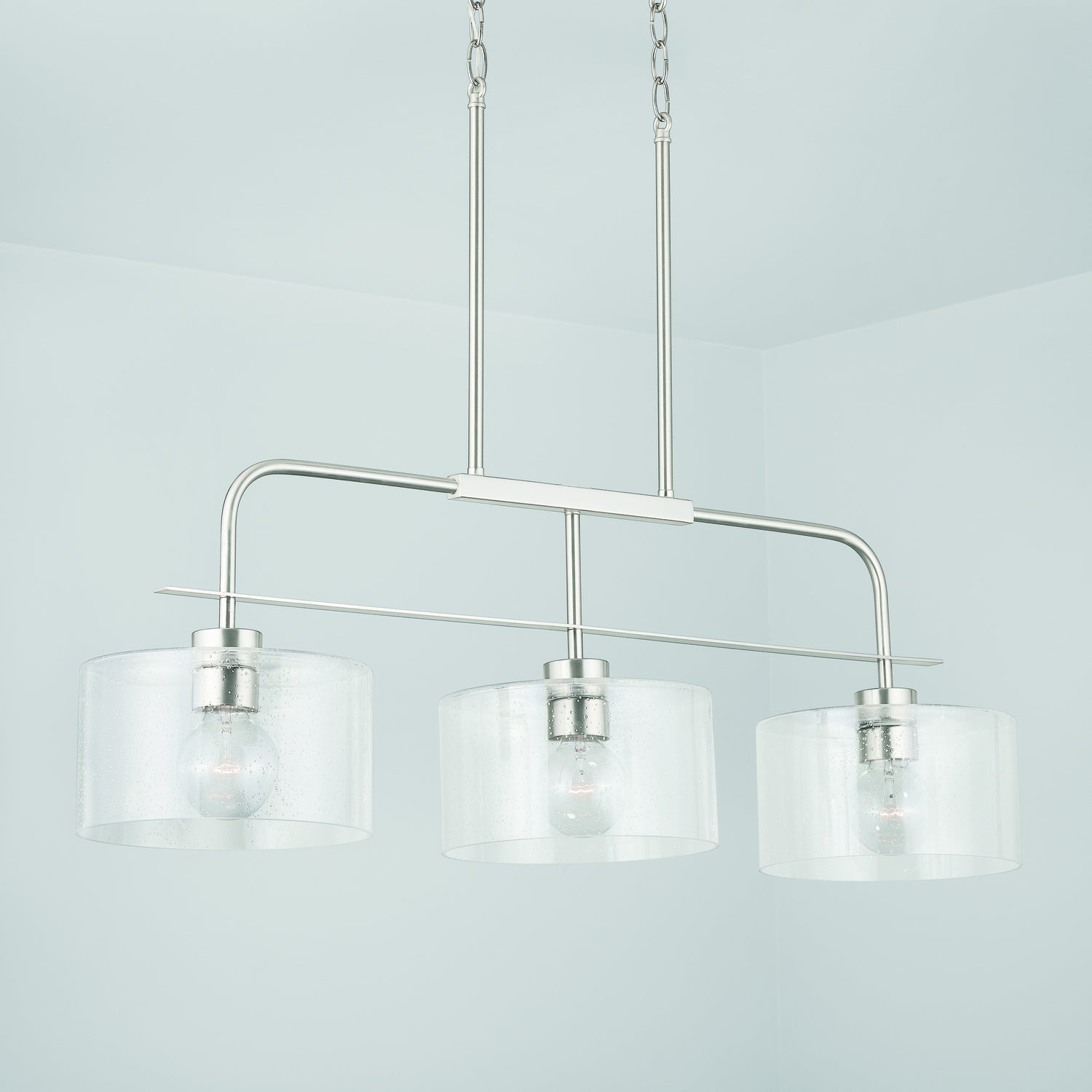 Capital Lighting - 838435BN - Three Light Island Pendant - Jake - Brushed Nickel