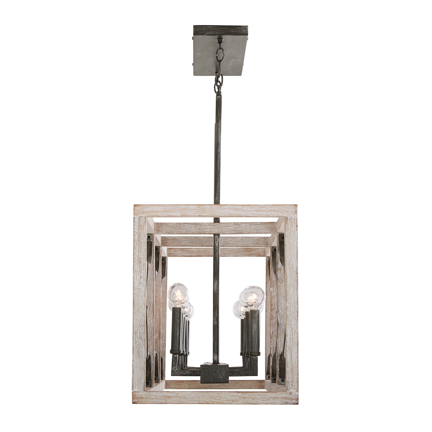 Capital Lighting - 840401WN - 12 Light Island Pendant - Remi - Brushed White Wash and Nordic Iron