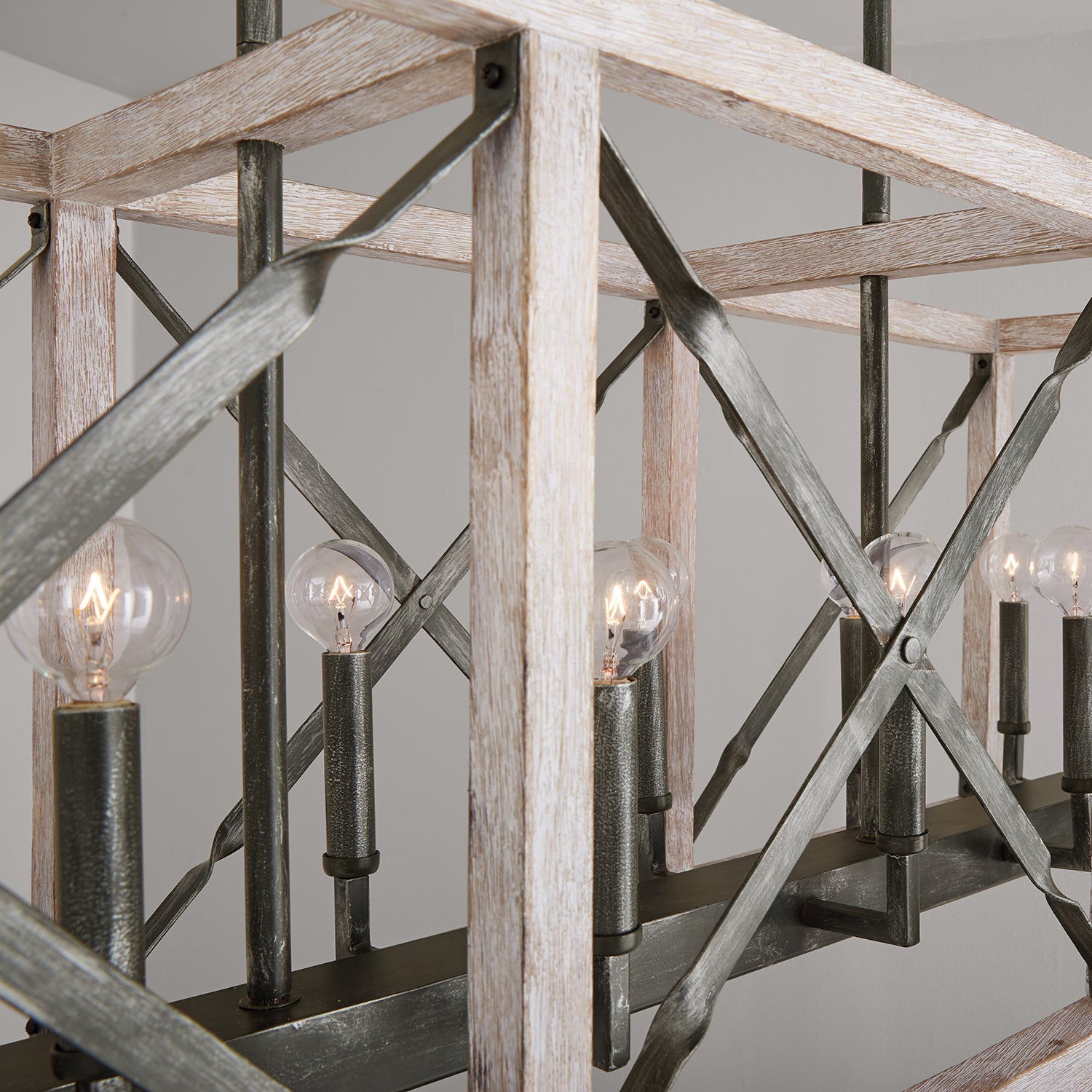 Capital Lighting - 840401WN - 12 Light Island Pendant - Remi - Brushed White Wash and Nordic Iron