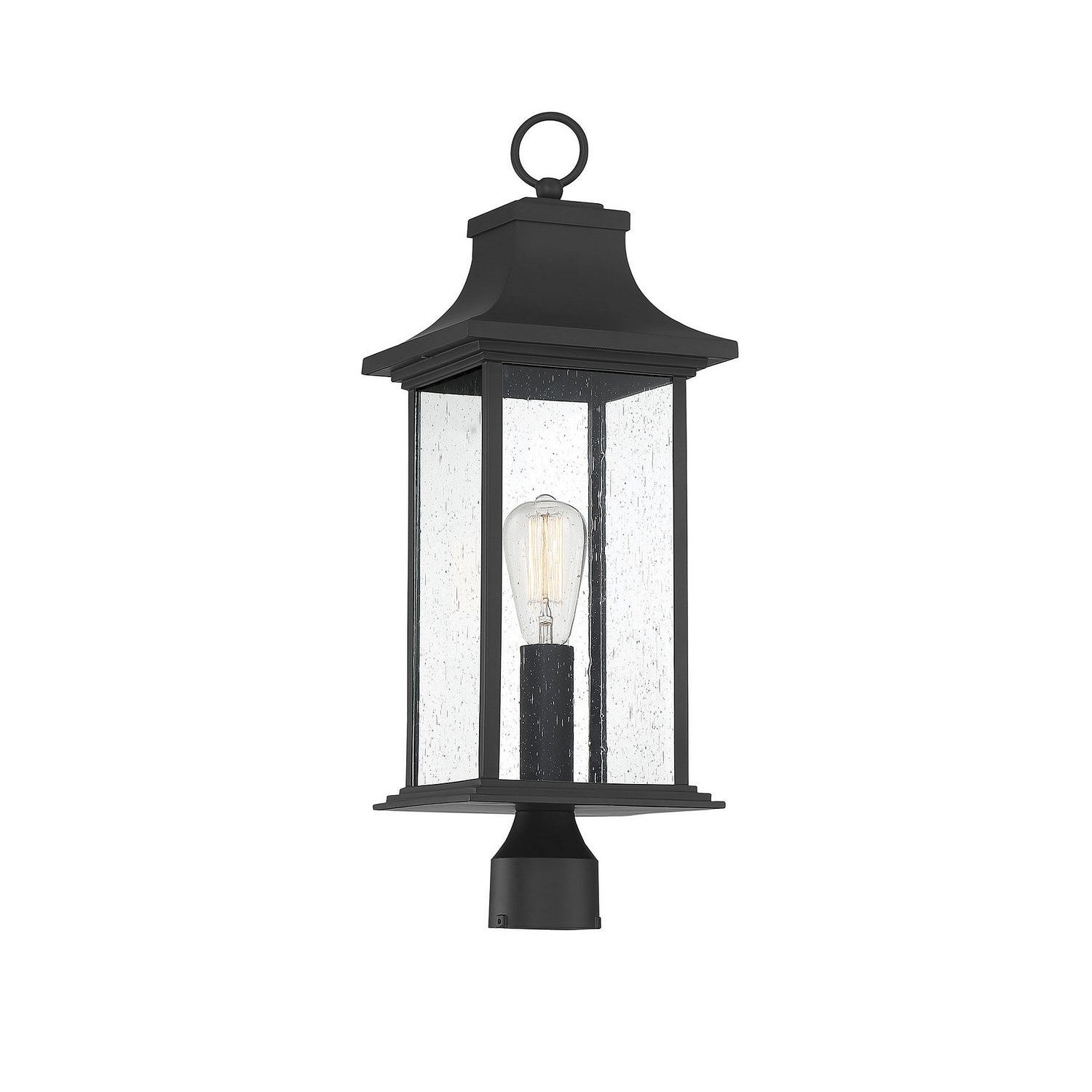 Savoy House - 5-454-BK - One Light Post Lantern - Hancock - Matte Black