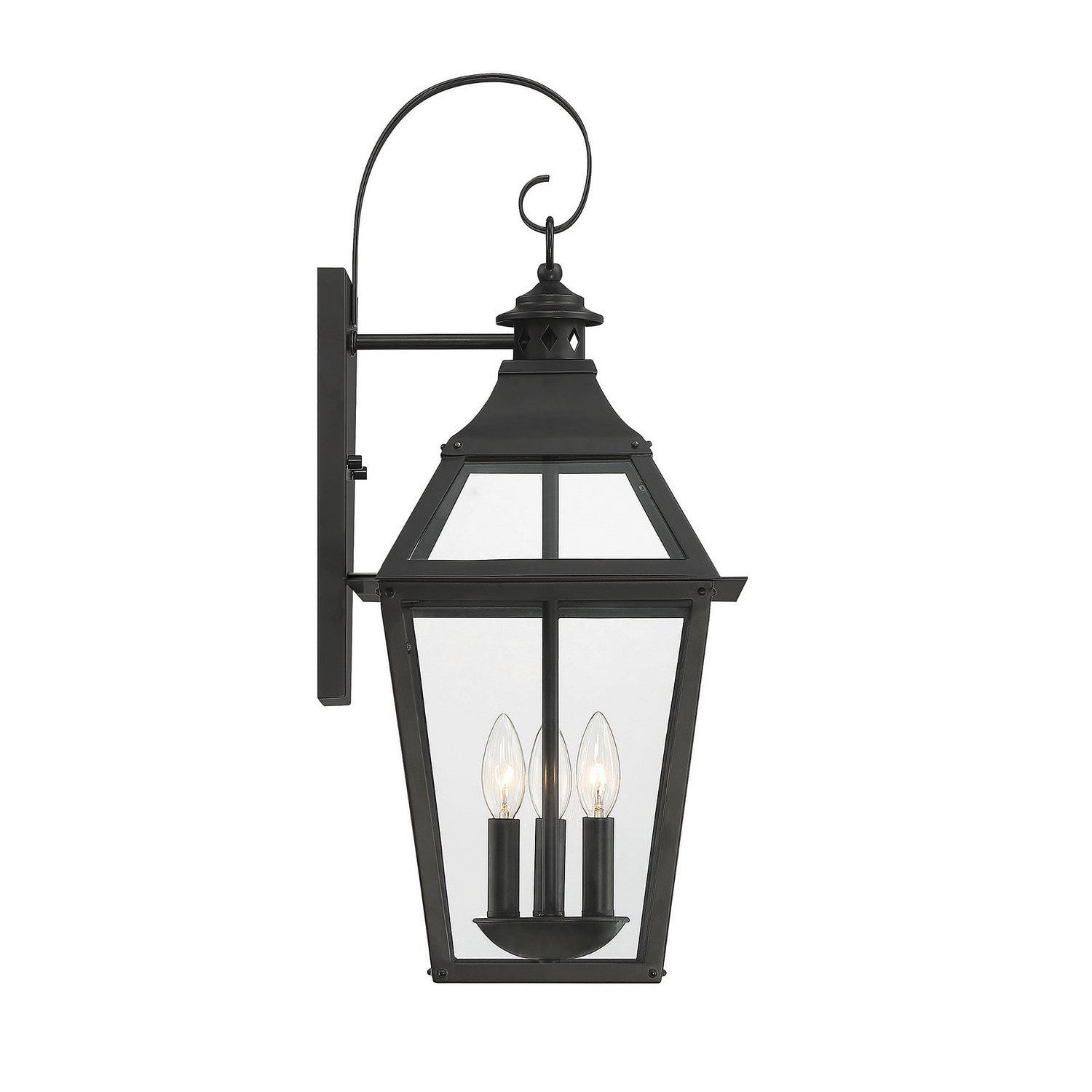 Savoy House - 5-722-153 - Three Light Outdoor Wall Sconce - Jackson - Black with Gold Highlights