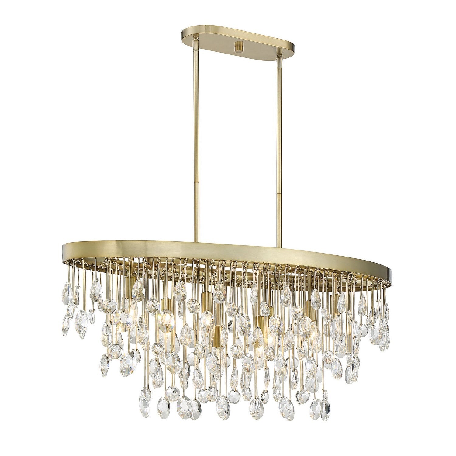 Savoy House - 1-1847-8-127 - Eight Light Linear Chandelier - Livorno - Noble Brass