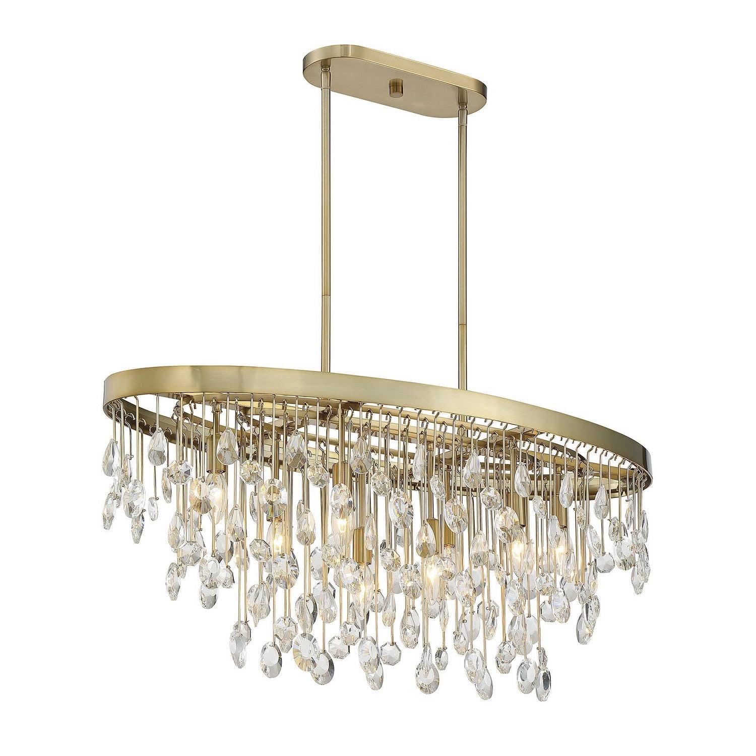 Savoy House - 1-1847-8-127 - Eight Light Linear Chandelier - Livorno - Noble Brass