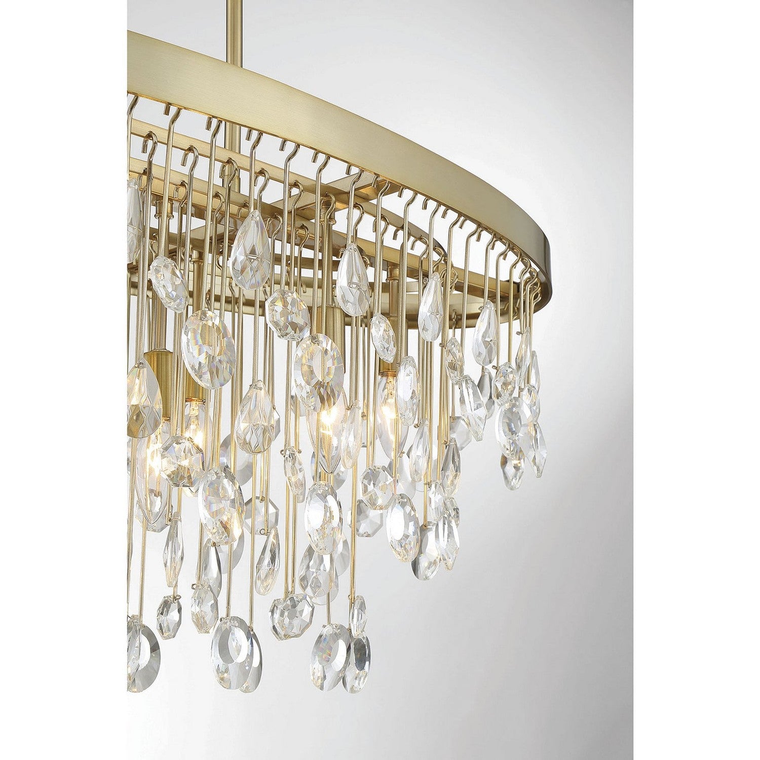 Savoy House - 1-1847-8-127 - Eight Light Linear Chandelier - Livorno - Noble Brass
