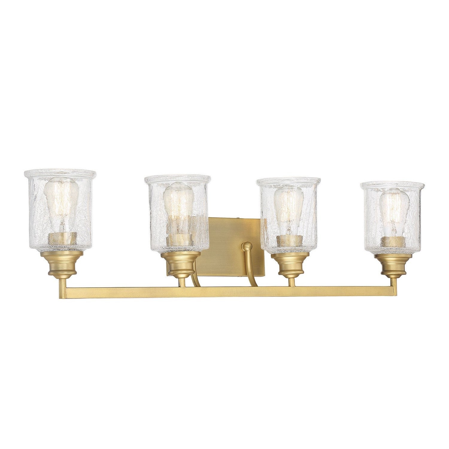 Savoy House - 8-1972-4-322 - Four Light Bath Bar - Hampton - Warm Brass