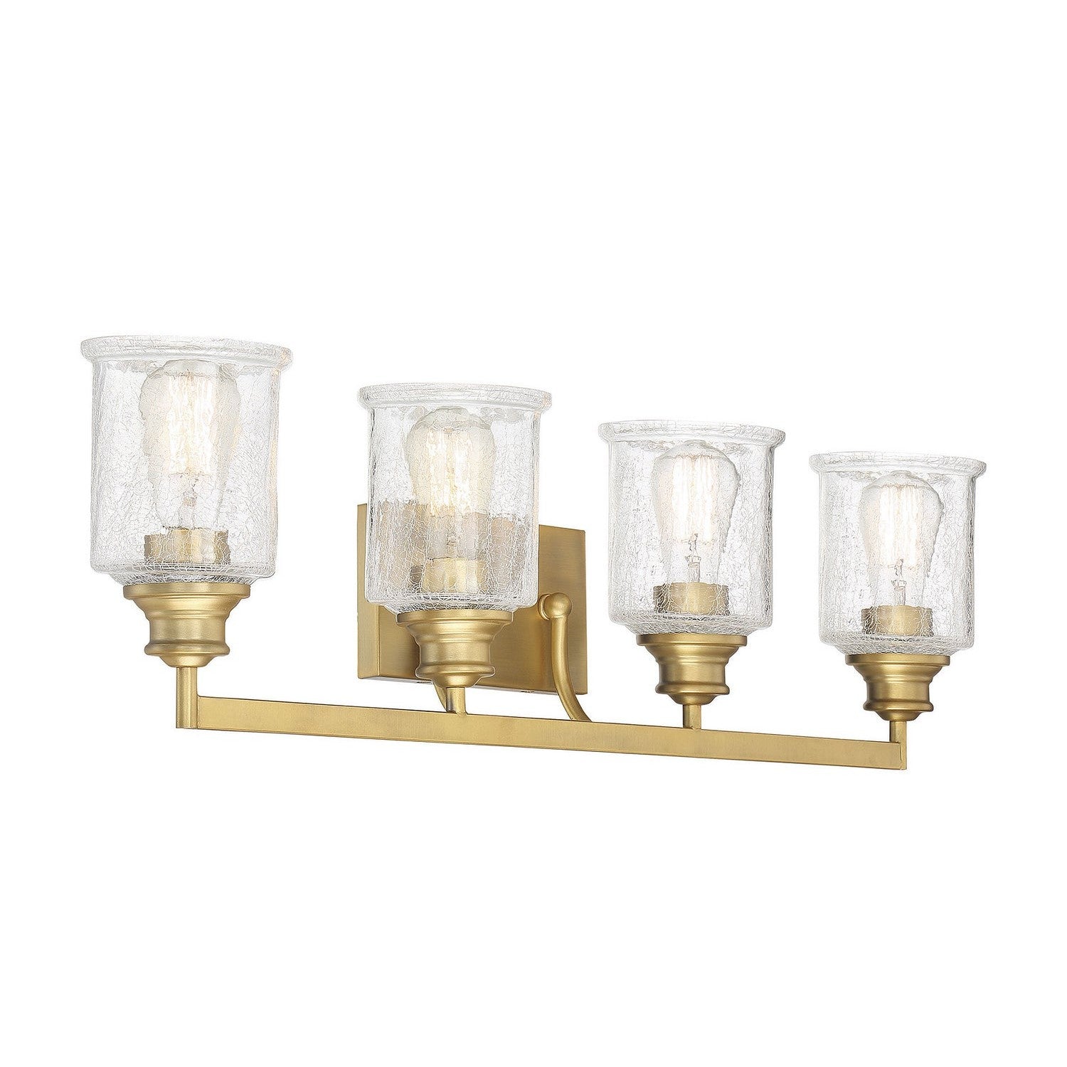 Savoy House - 8-1972-4-322 - Four Light Bath Bar - Hampton - Warm Brass