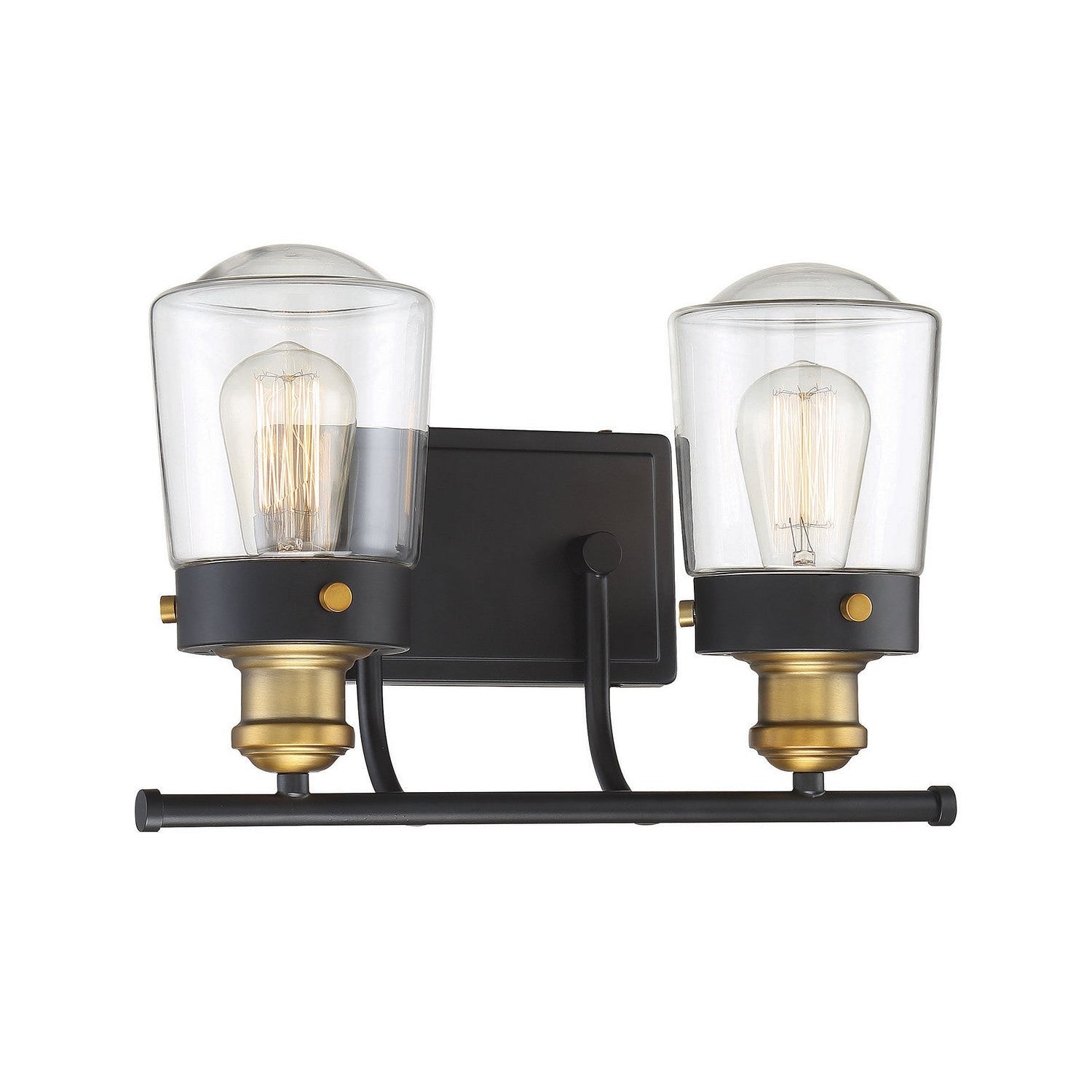 Savoy House - 8-2069-2-51 - Two Light Bath Bar - Macauley - Vintage Black with Warm Brass