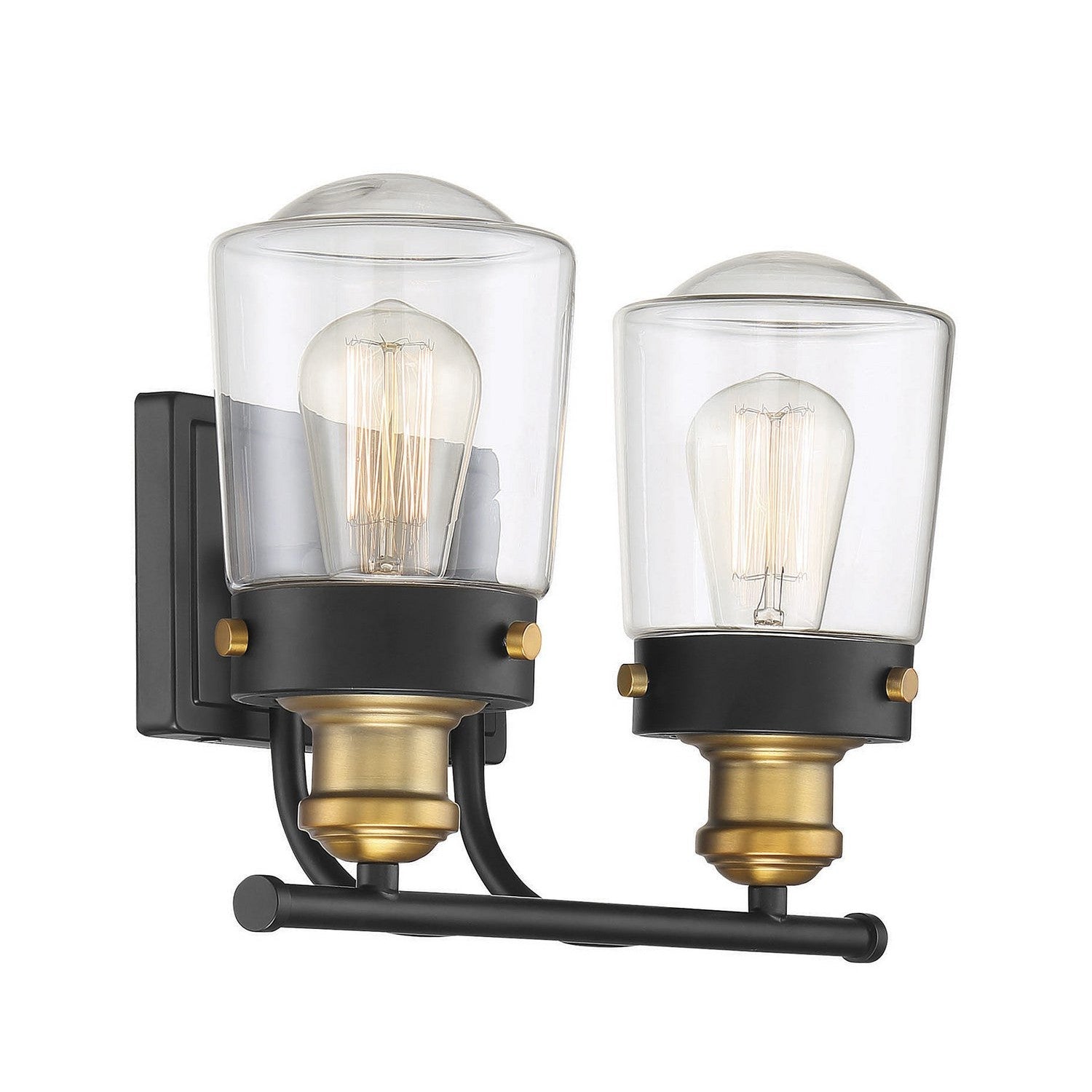 Savoy House - 8-2069-2-51 - Two Light Bath Bar - Macauley - Vintage Black with Warm Brass