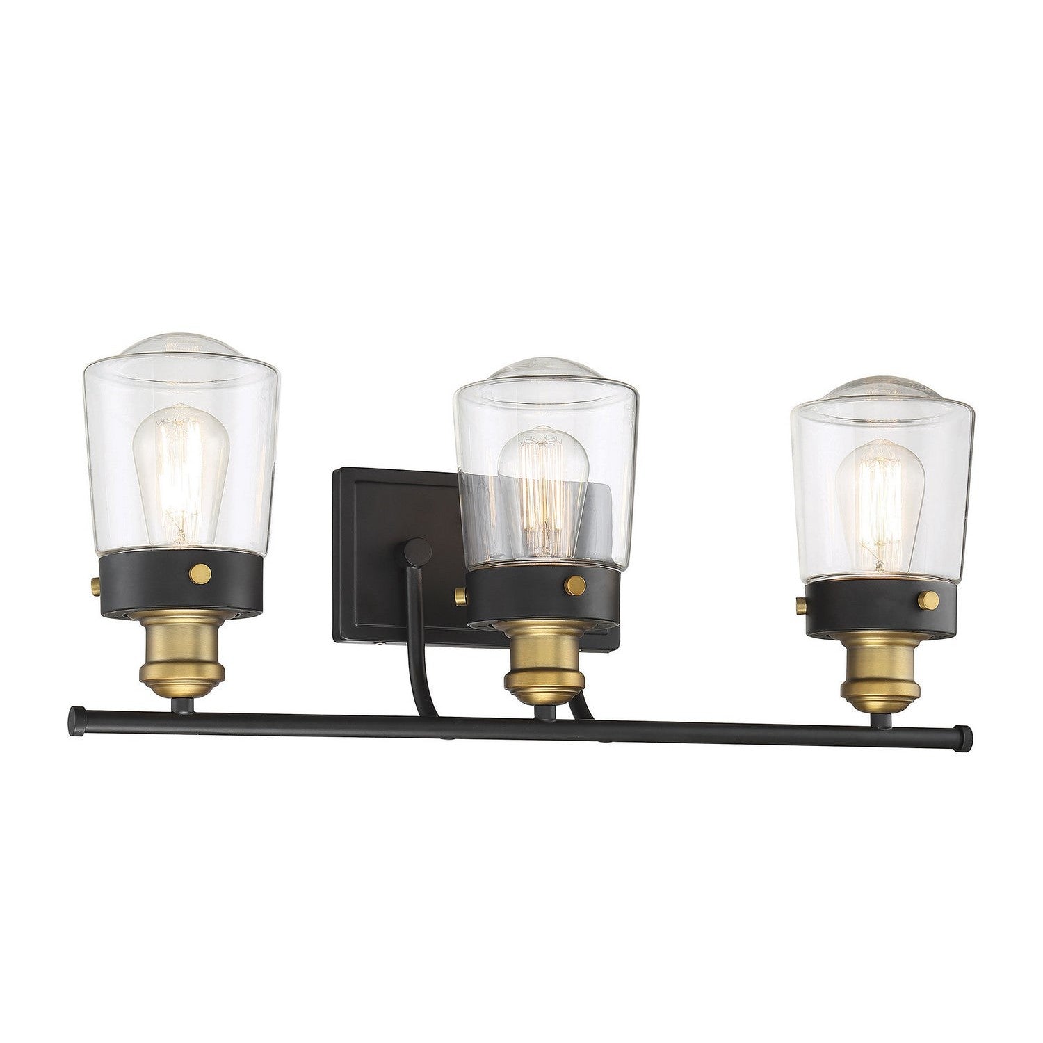 Savoy House - 8-2069-3-51 - Three Light Bath Bar - Macauley - Vintage Black with Warm Brass
