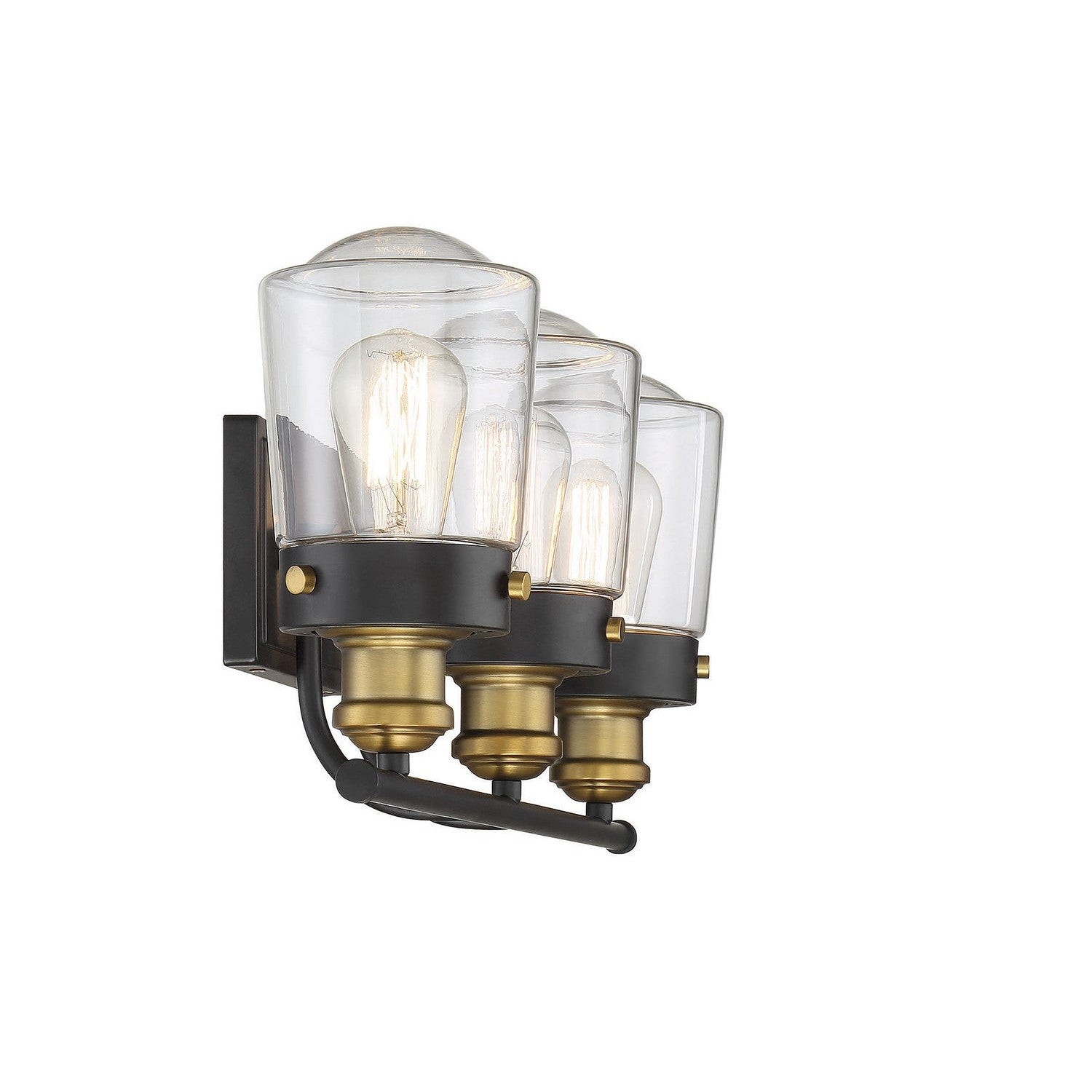Savoy House - 8-2069-3-51 - Three Light Bath Bar - Macauley - Vintage Black with Warm Brass