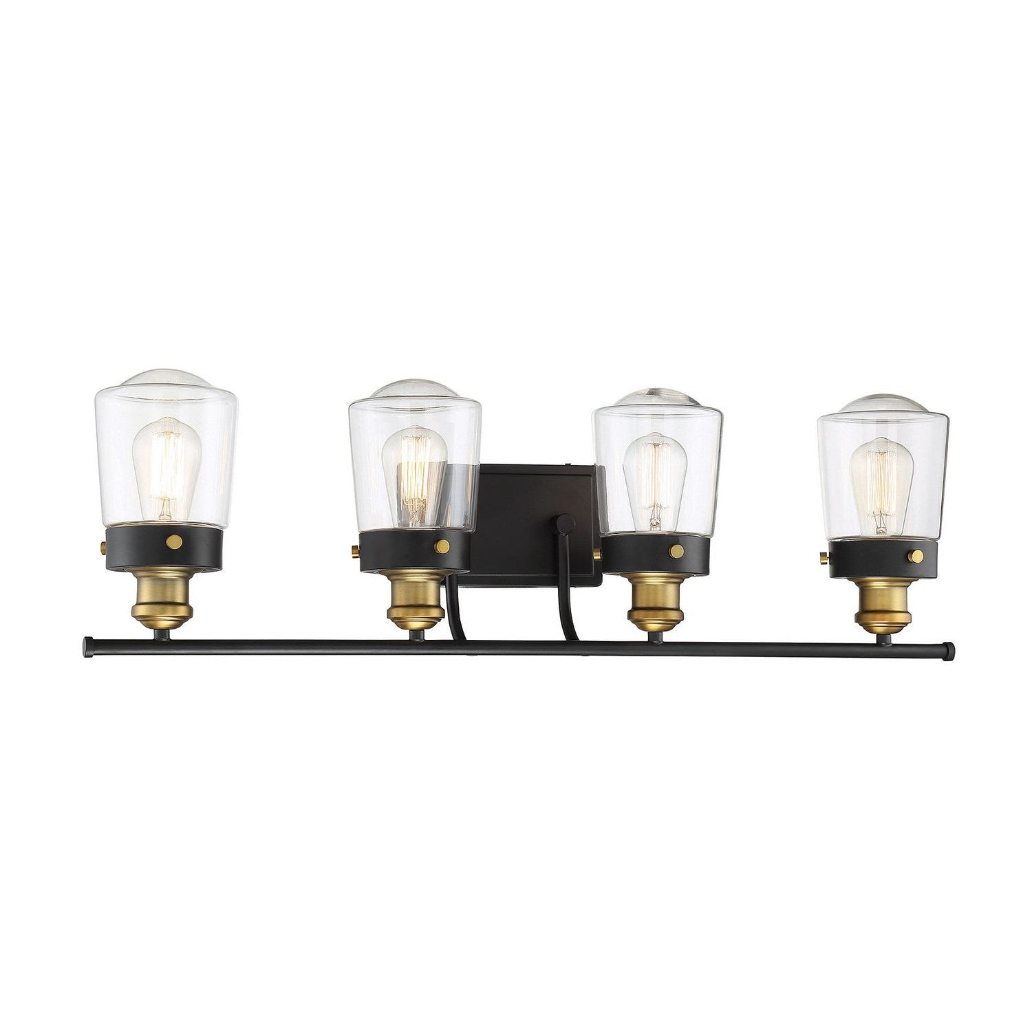 Savoy House - 8-2069-4-51 - Four Light Bath Bar - Macauley - Vintage Black with Warm Brass
